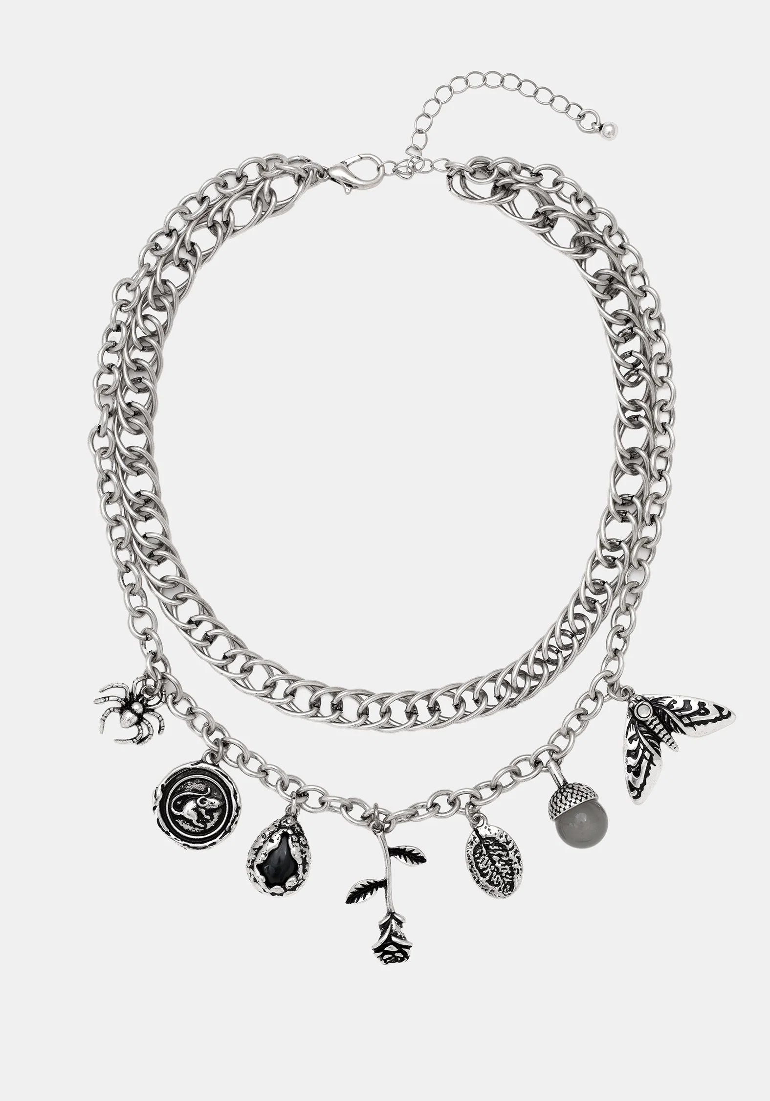 Draven Rat & Spider Charm Necklace - Image 8