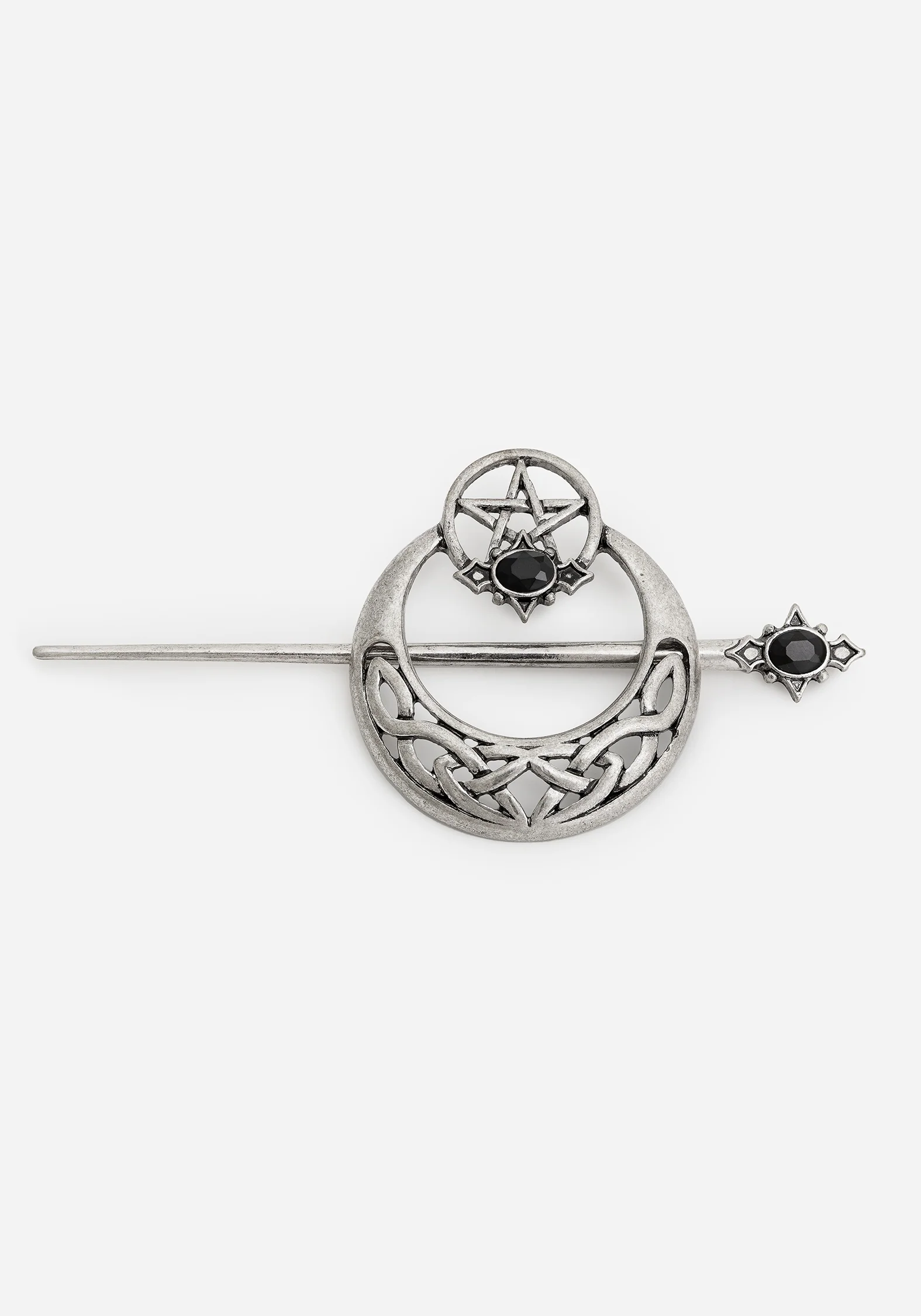 Druantia Pentagram Moon Hair Pin - Image 5