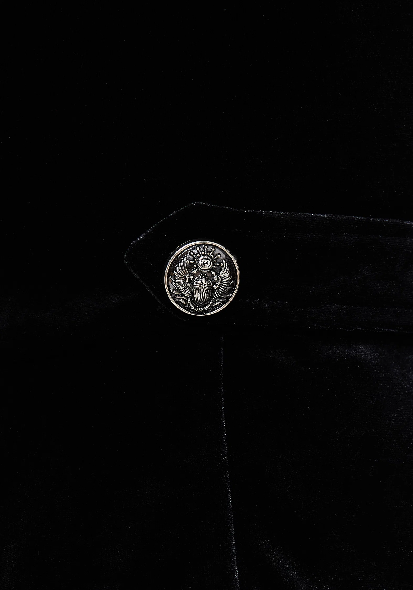 Dusken Velour Button Up High Neck Jumpsuit - Image 7