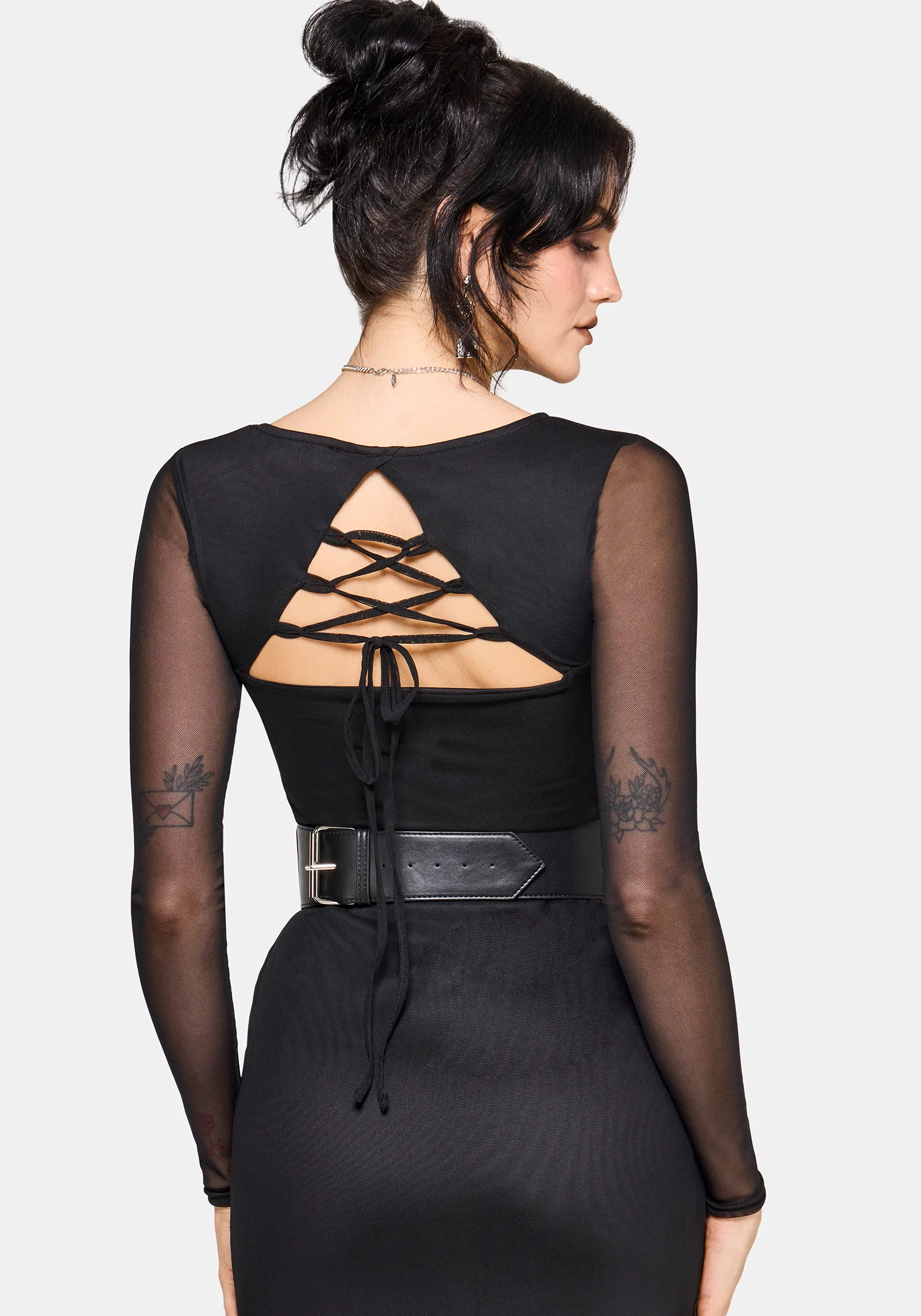 Ebonine Backless Maxi Dress - Image 4