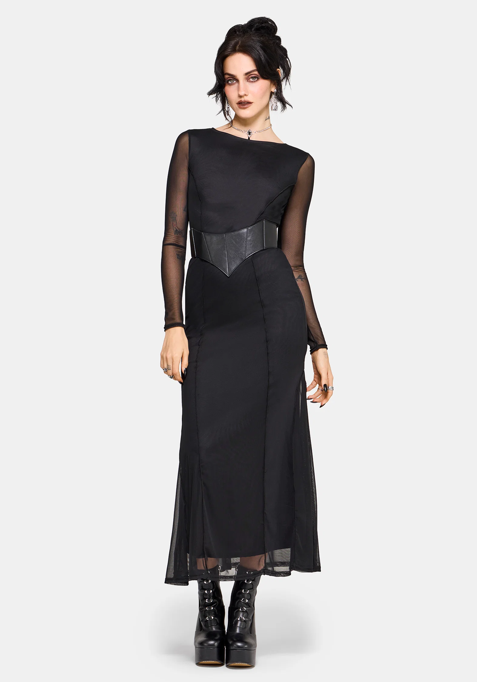 Ebonine Backless Maxi Dress - Image 5