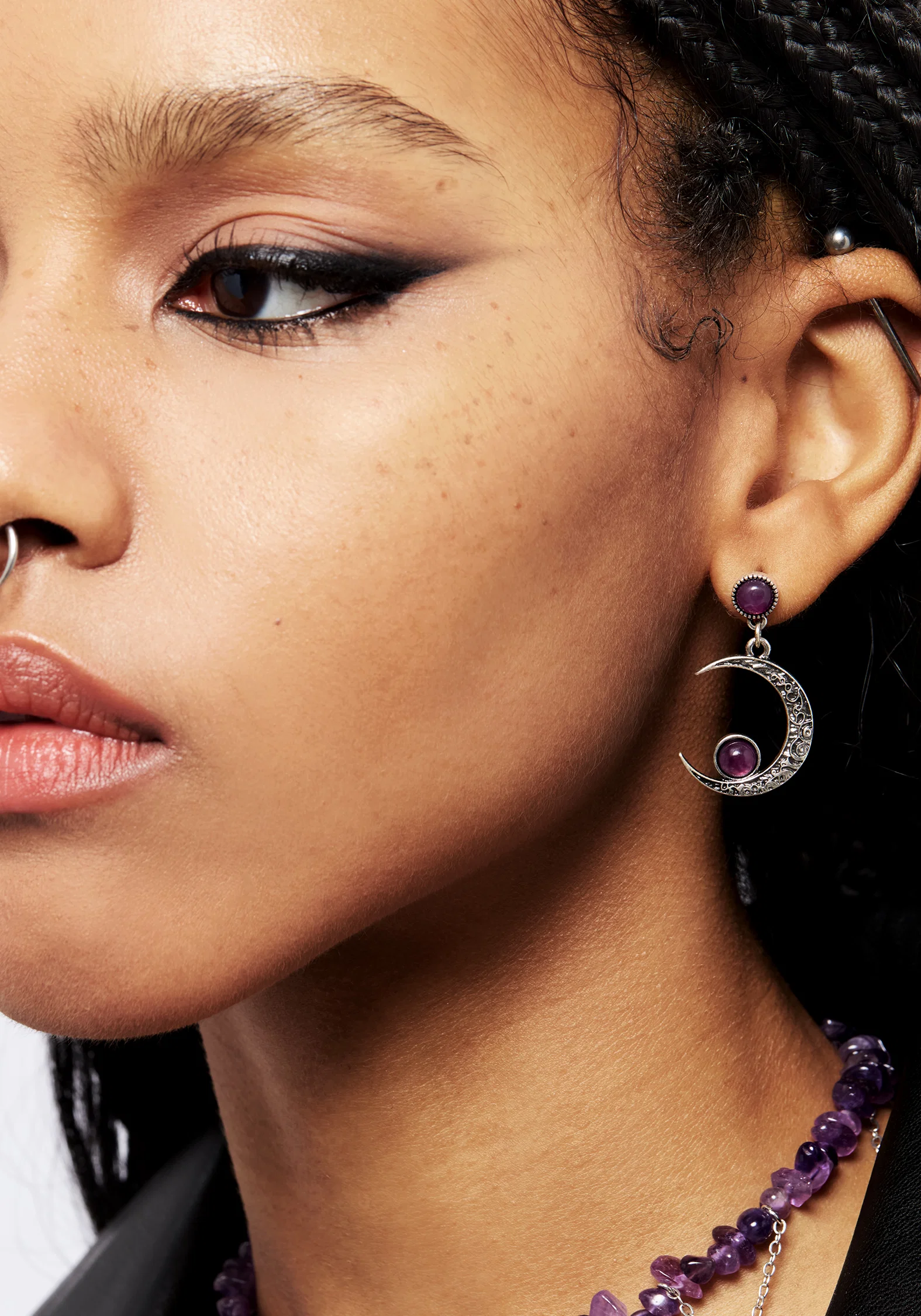 Eclipse Gem Drop Earrings - Image 4