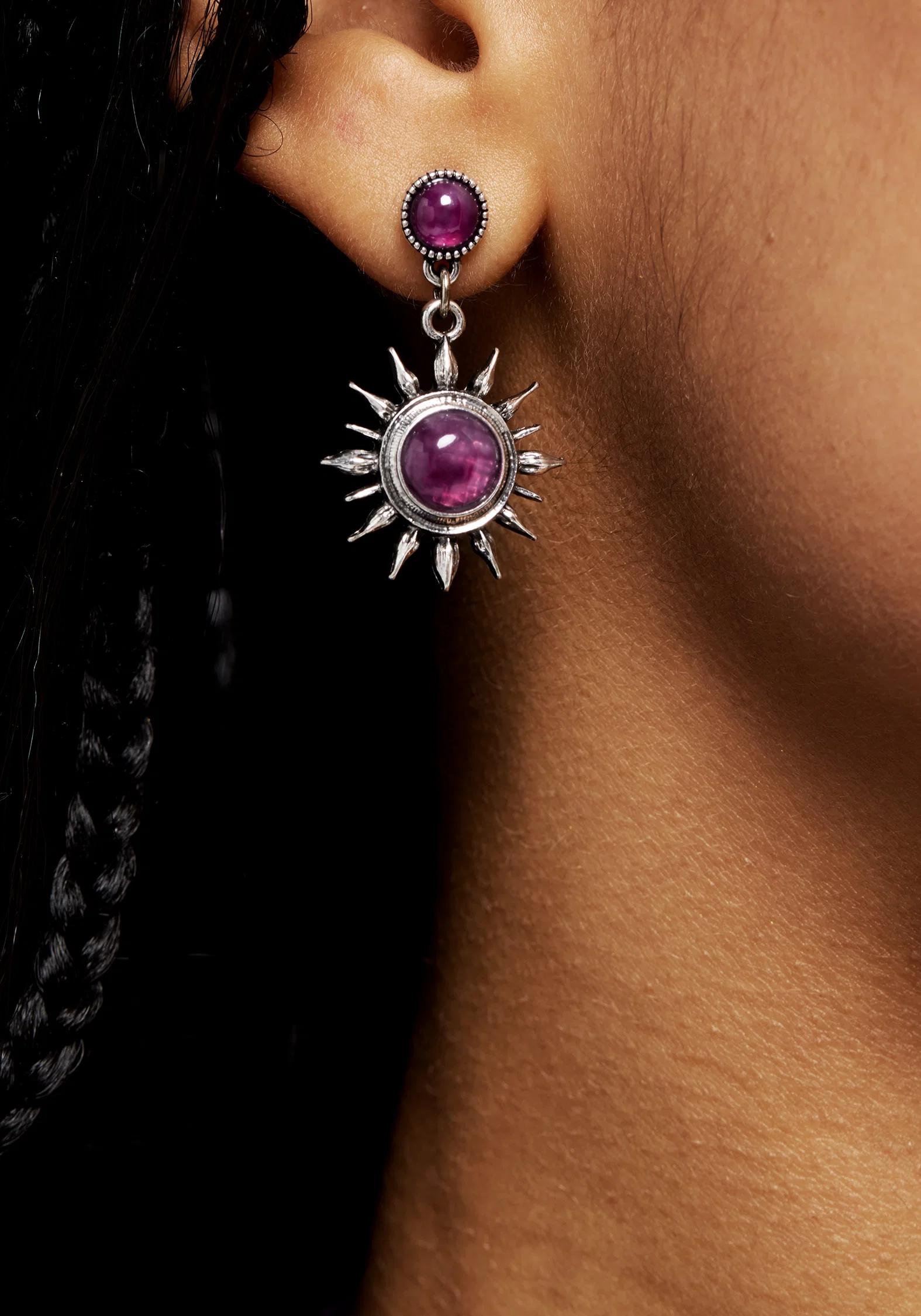 Eclipse Gem Drop Earrings - Image 5