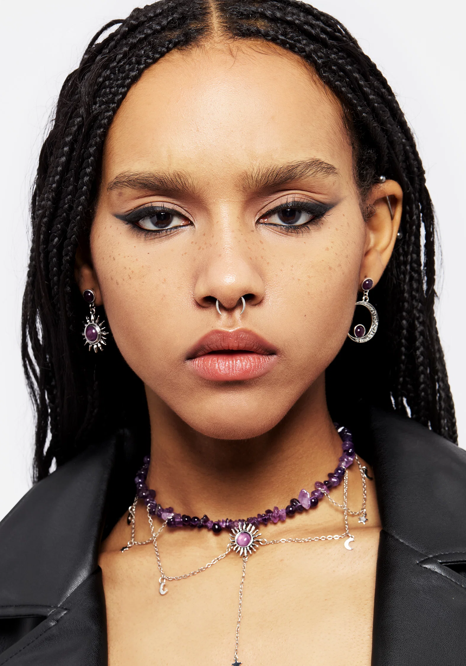 Eclipse Gem Drop Earrings - Image 6