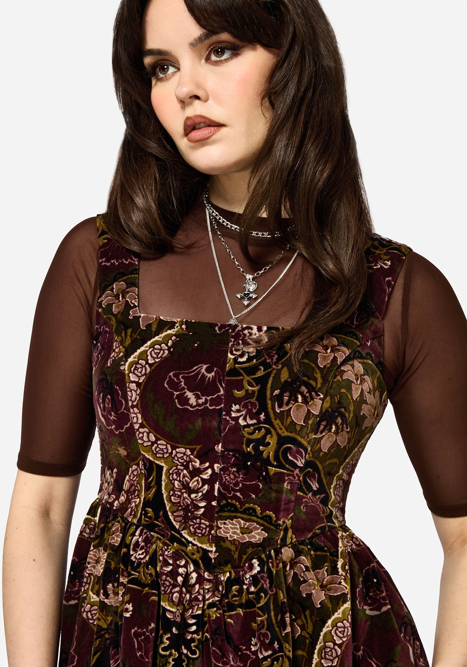 Effie Baroque Corset Bodice Midi Dress - Image 2