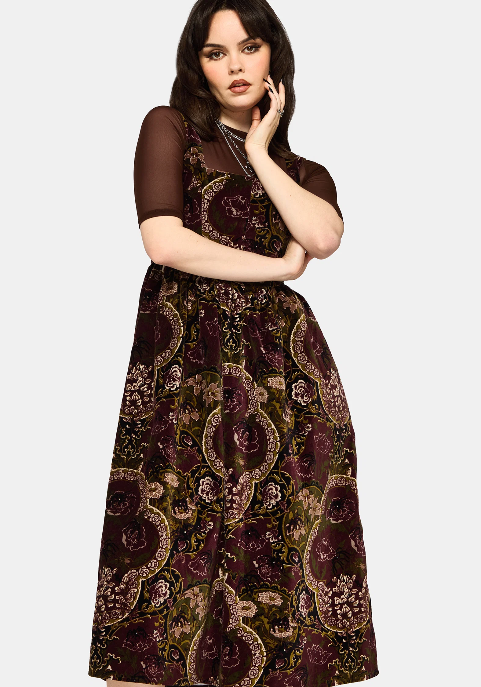 Effie Baroque Corset Bodice Midi Dress - Image 4