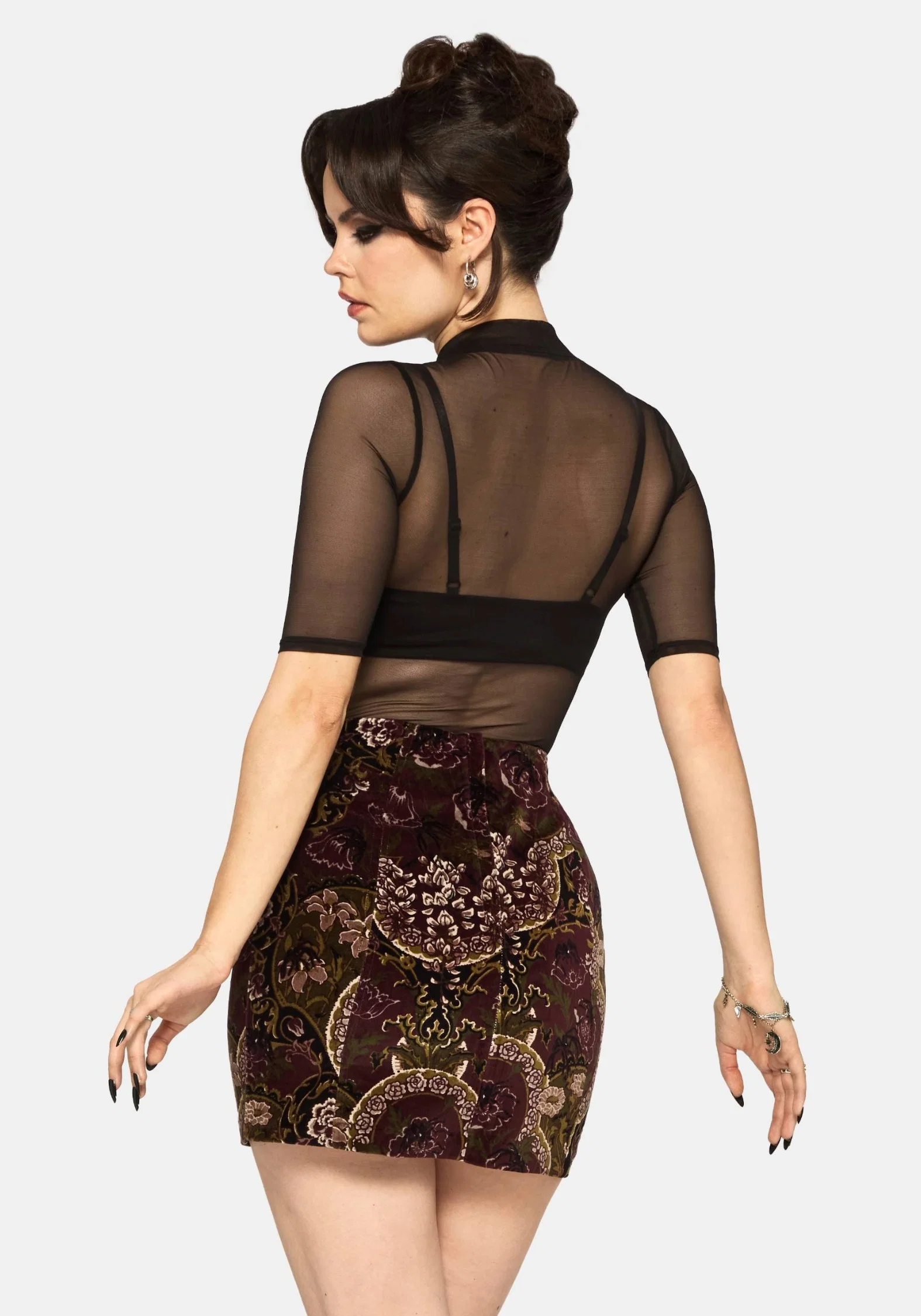 Effie Baroque Mini Shift Skirt - Image 3