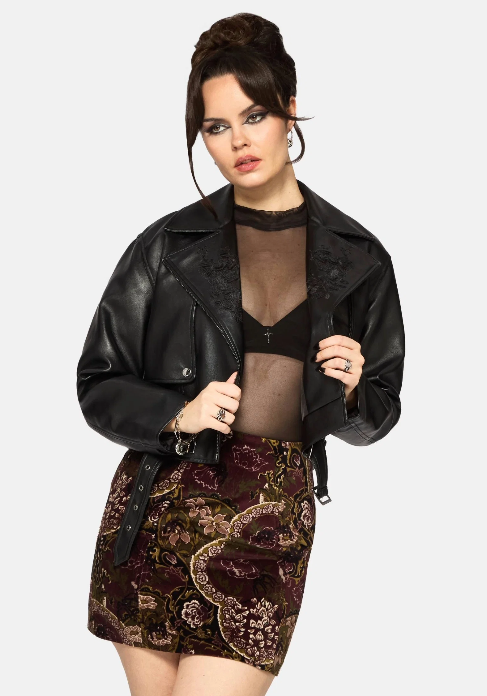 Effie Baroque Mini Shift Skirt - Image 7