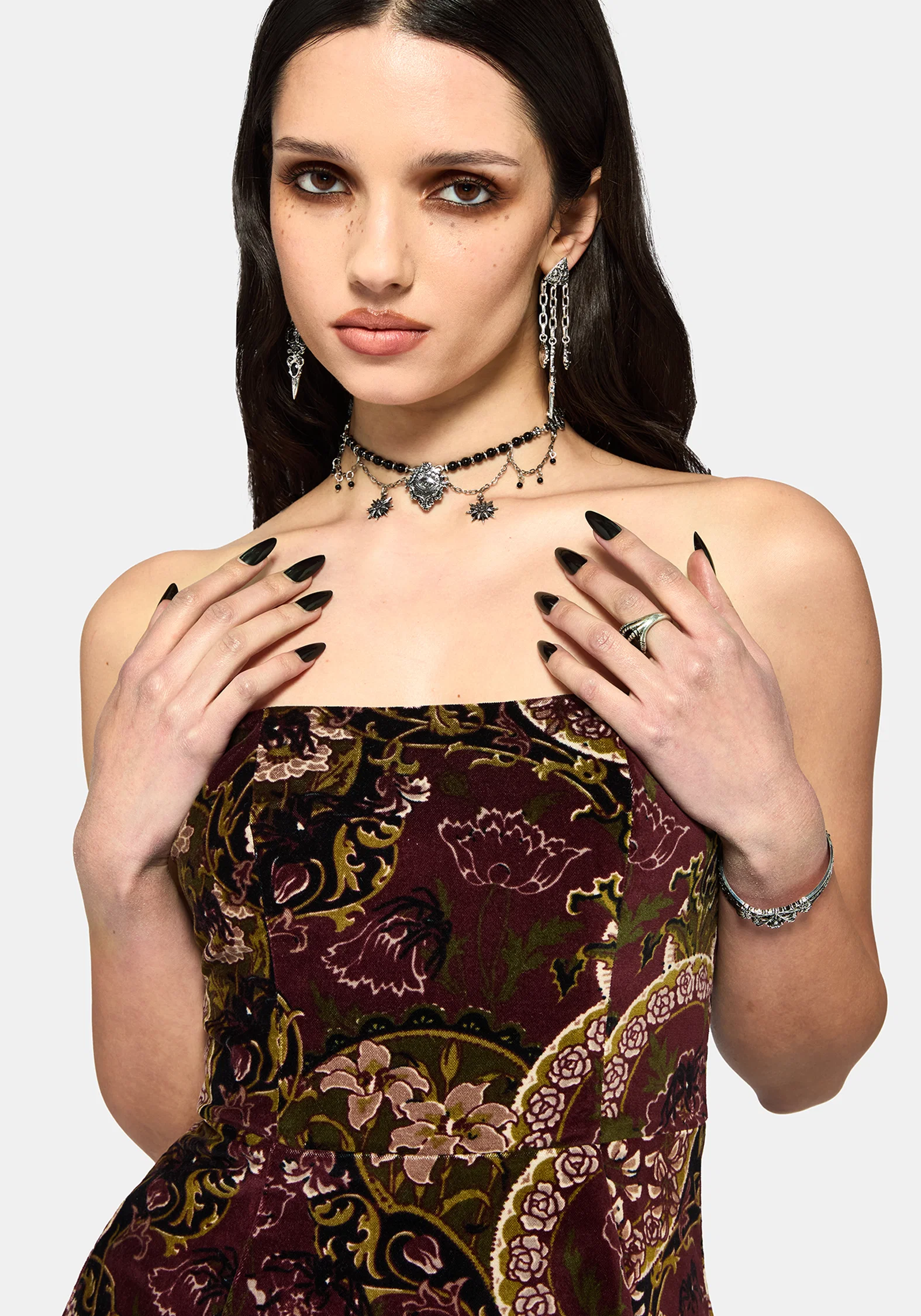 Effie Baroque Strapless Mini Dress - Image 2