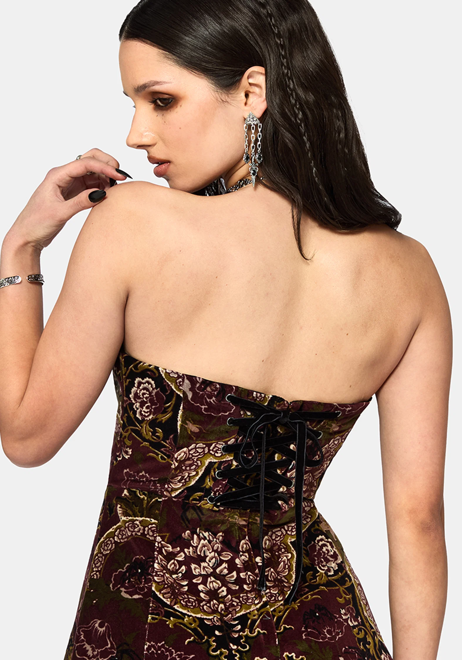 Effie Baroque Strapless Mini Dress - Image 6