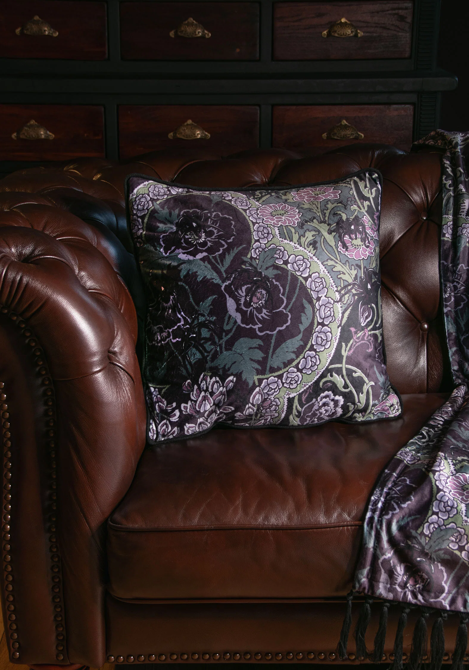Effie Velvet Square Cushion - Image 2