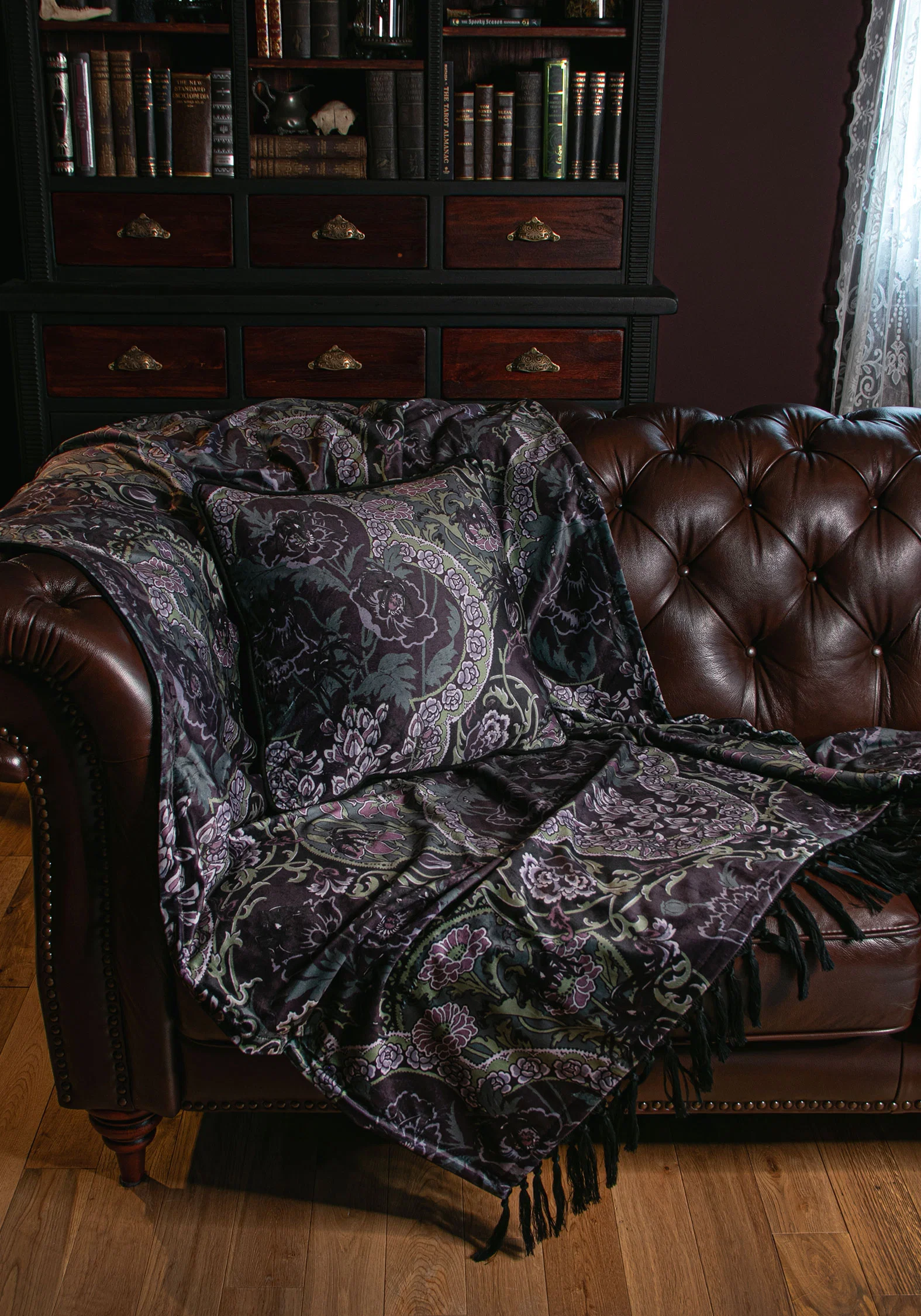 Effie Velvet Tassel Blanket - Image 2