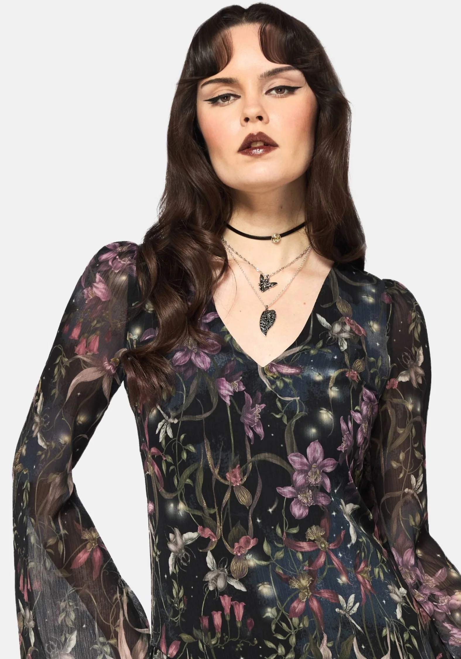 Elide Black Orchid Mini Dress - Image 2