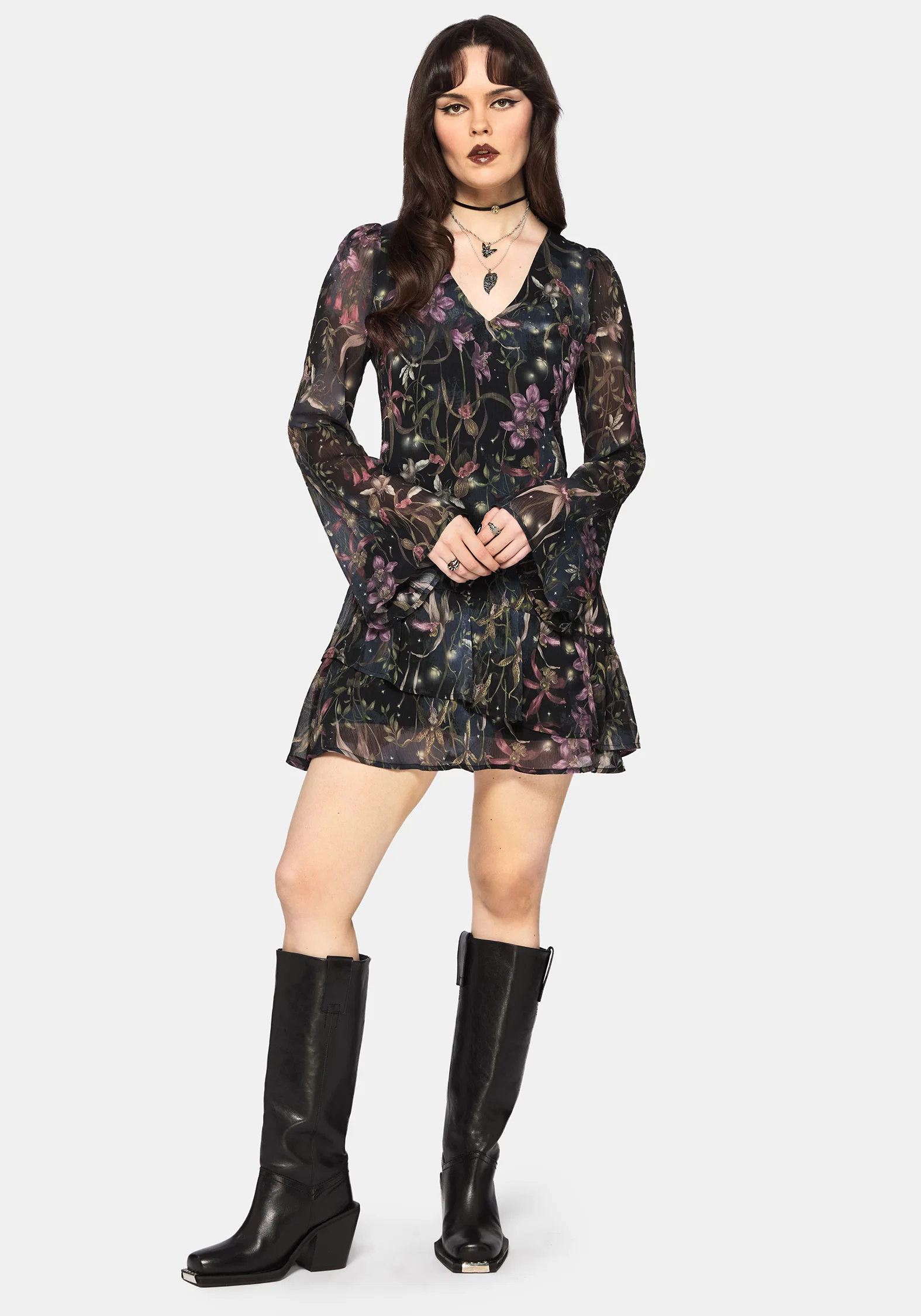 Elide Black Orchid Mini Dress - Image 5
