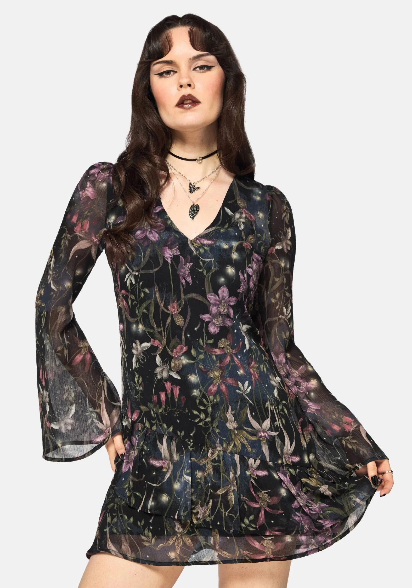 Elide Black Orchid Mini Dress - Image 6