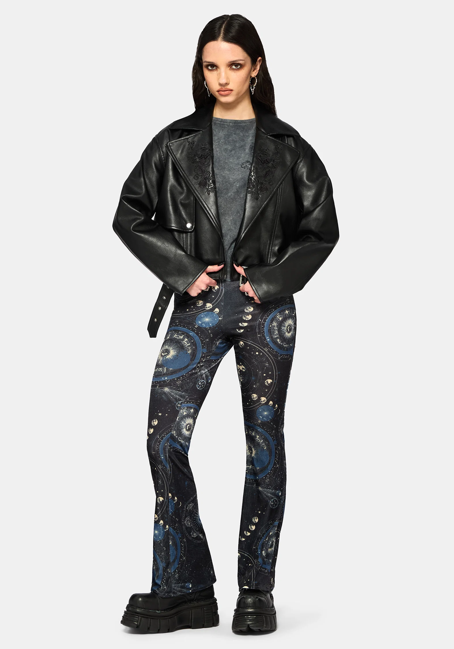 Elise Celestial Velour Split Hem Flare - Image 3