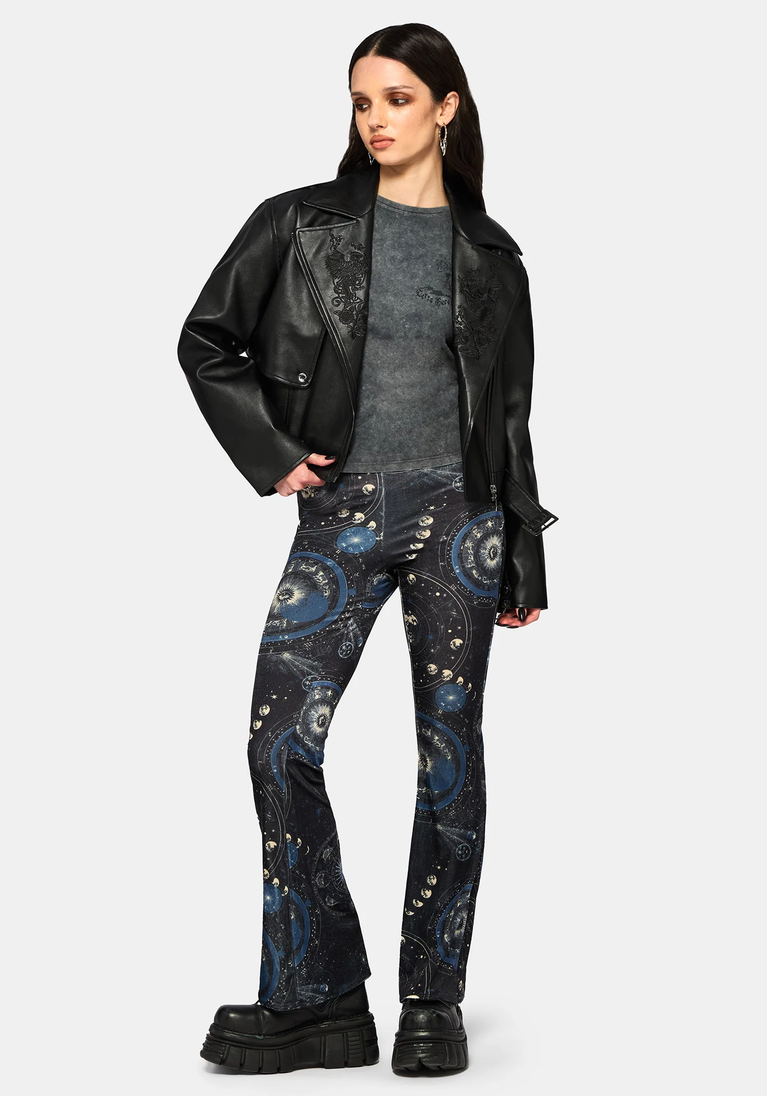 Elise Celestial Velour Split Hem Flare - Image 5