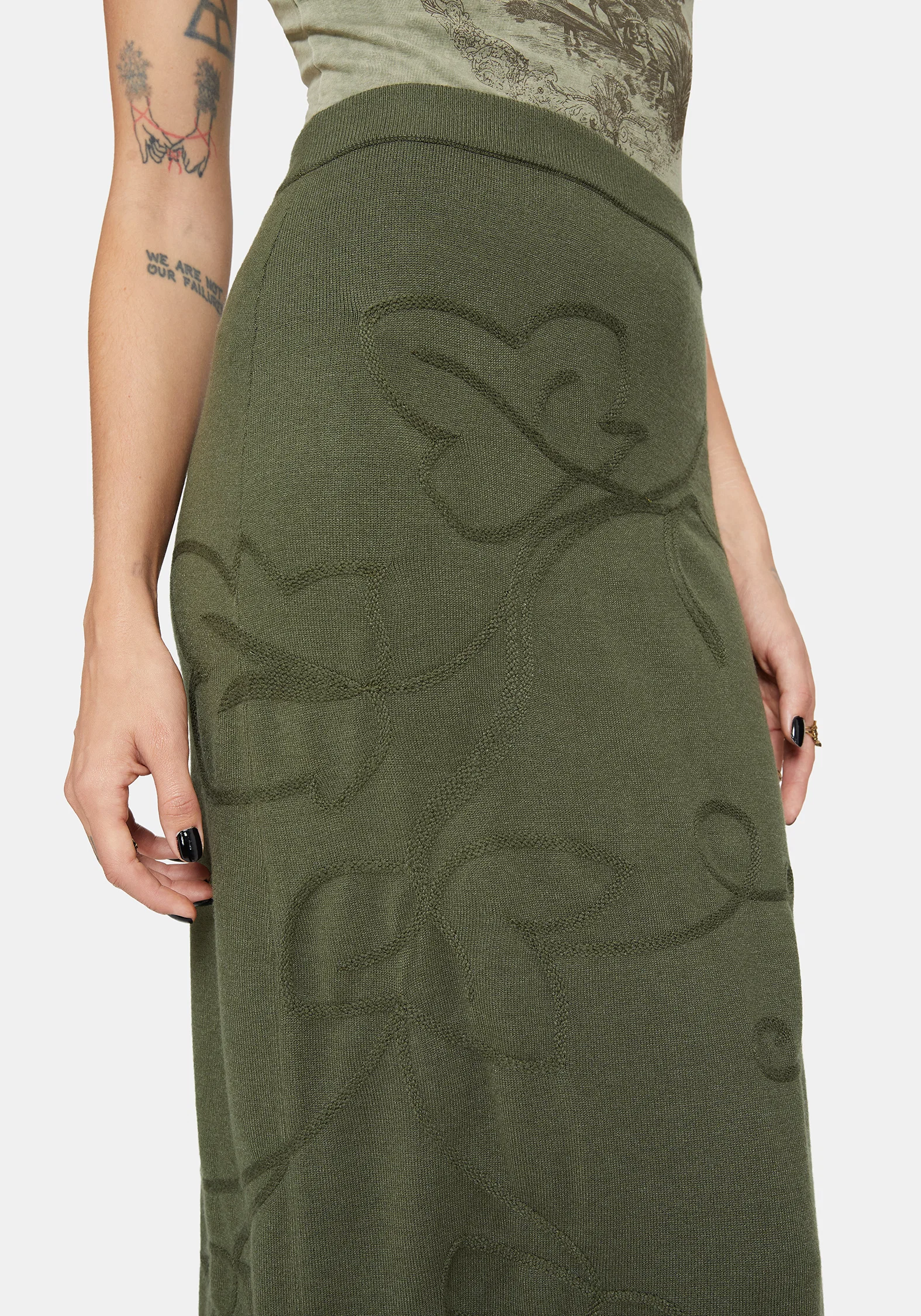 Elixir Branch Detail Knit Maxi Skirt - Image 2