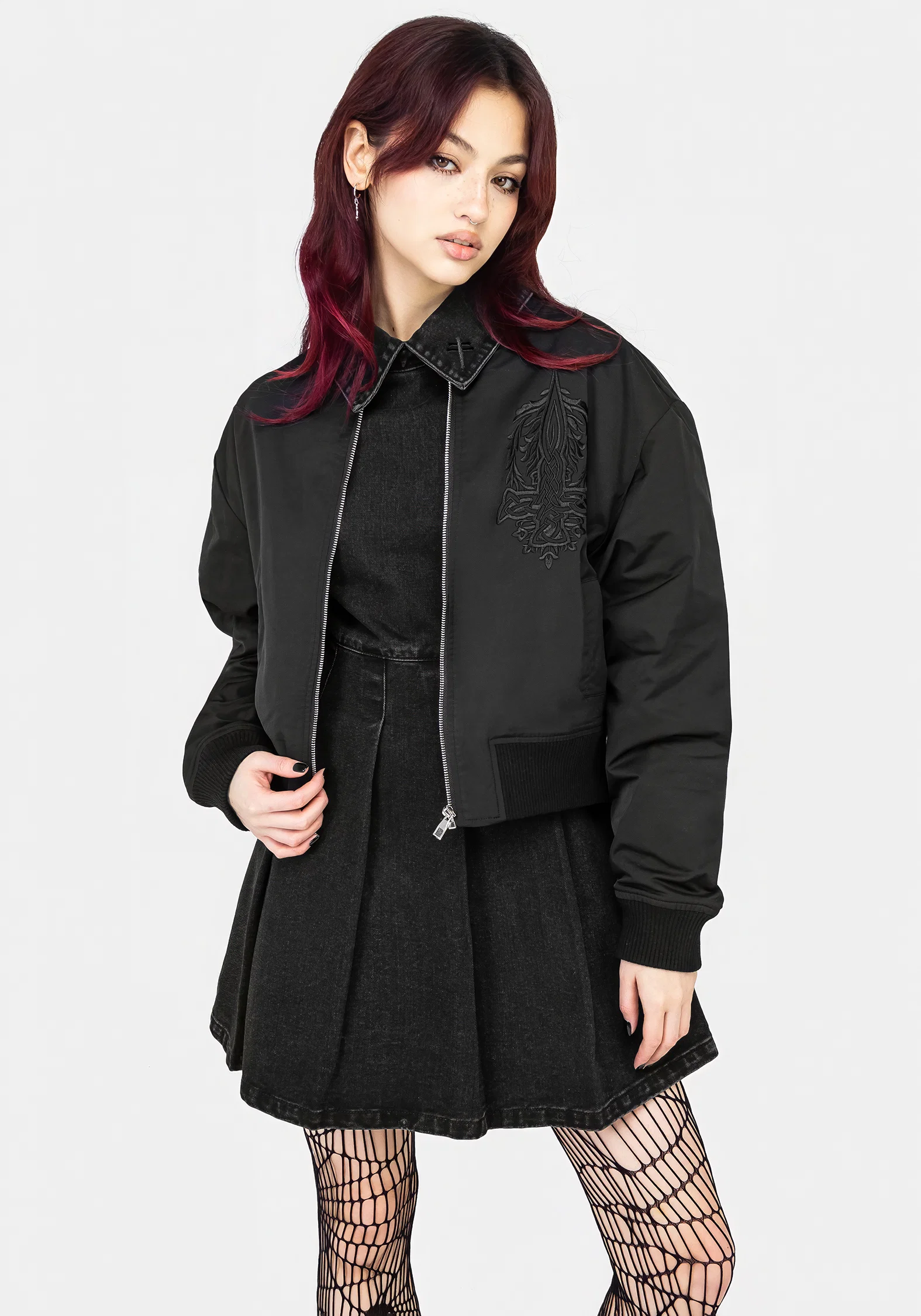 Elsa Denim Pleated Mini Dress - Image 9