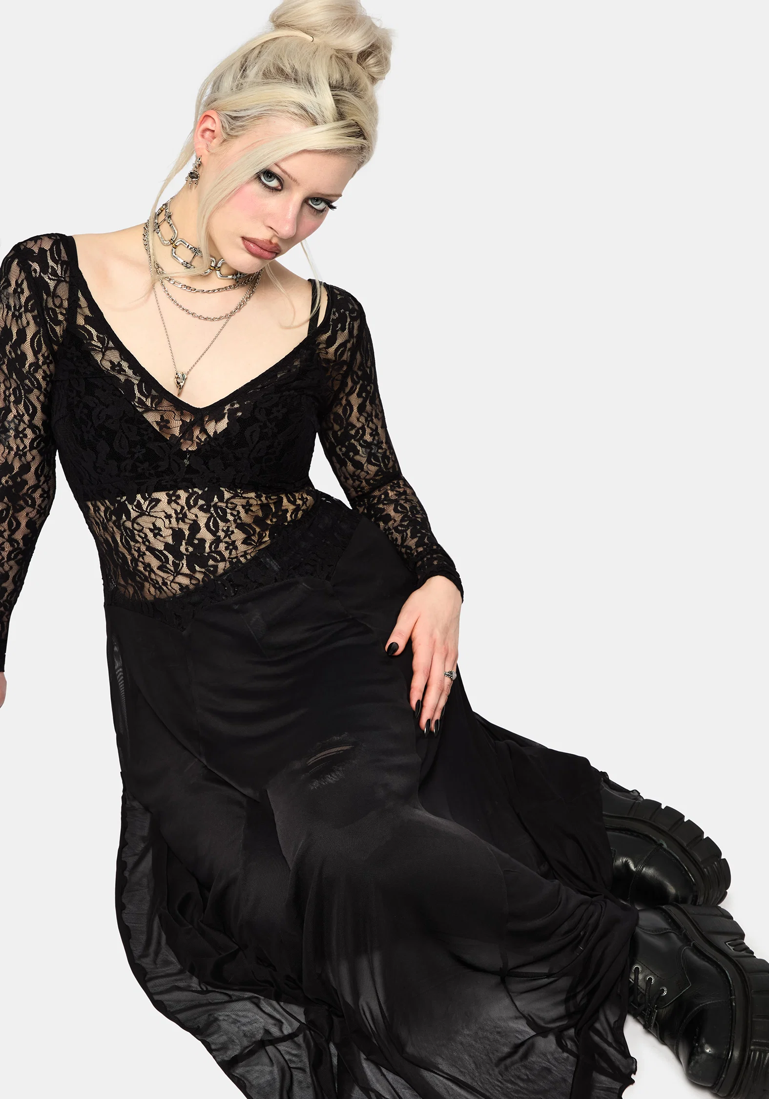 Eltharia Lace Bodice Maxi Dress - Image 2