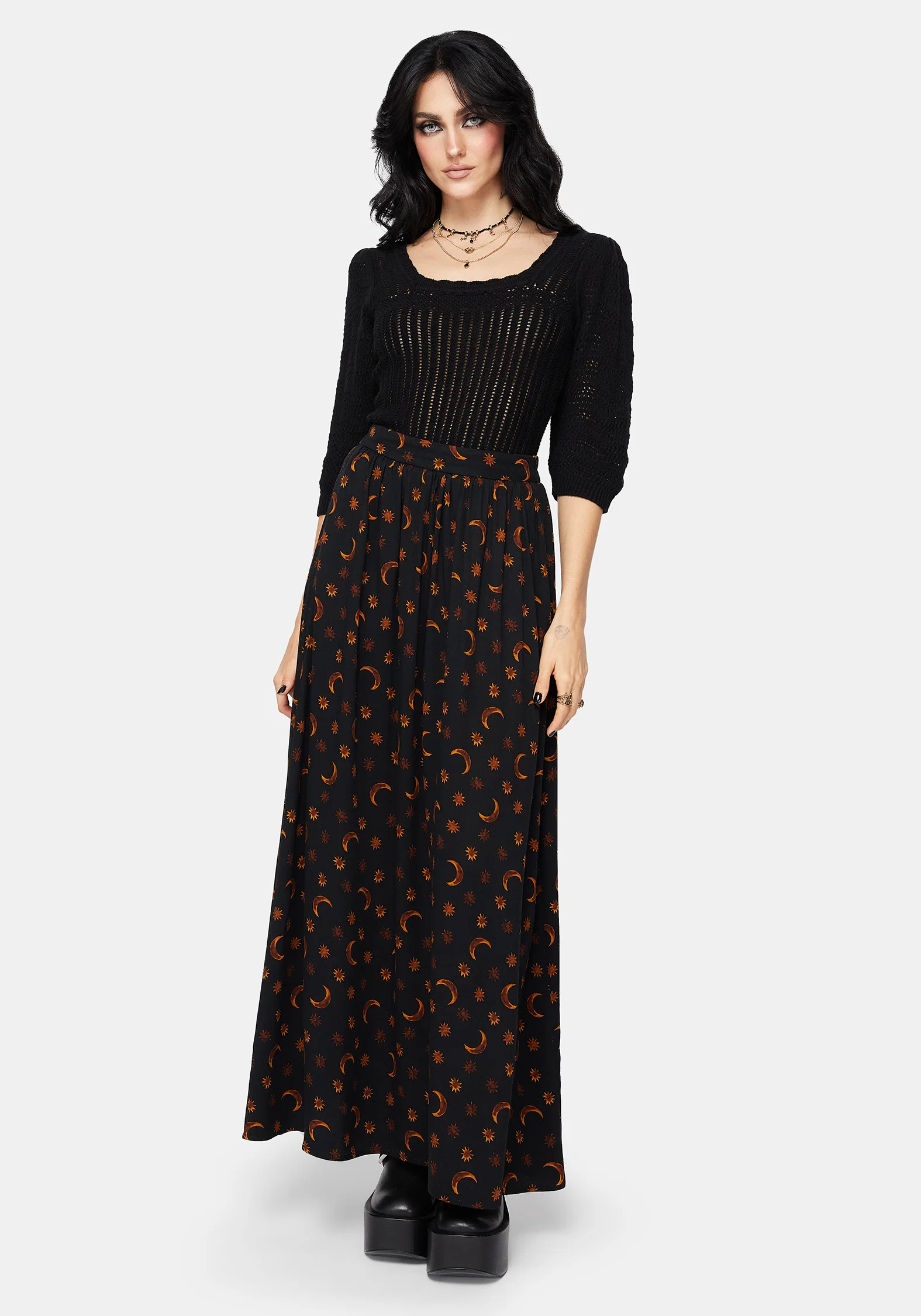 Elura Celestial Print Maxi Skirt - Image 5