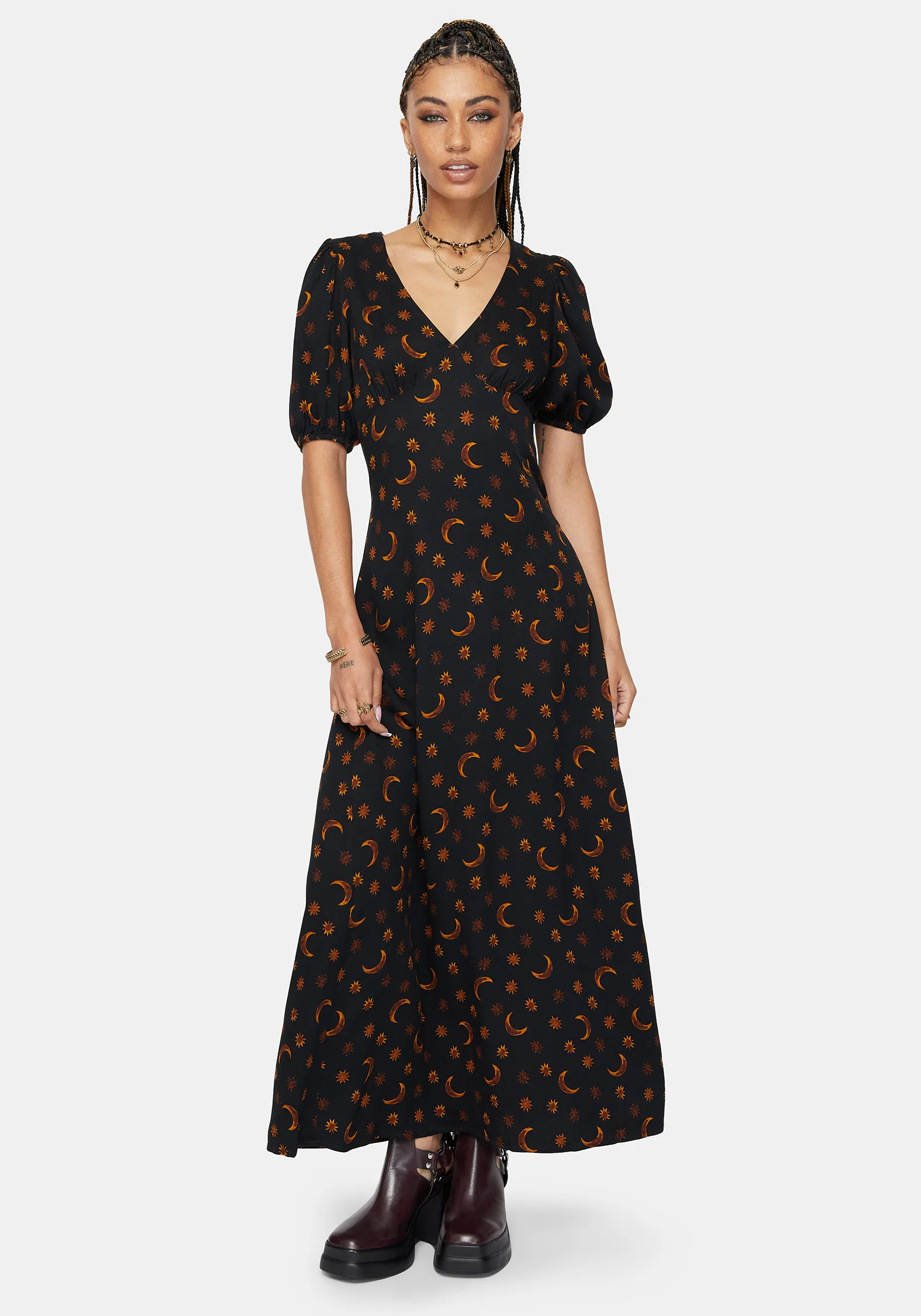 Elura Celestial Print Midaxi Dress - Image 5