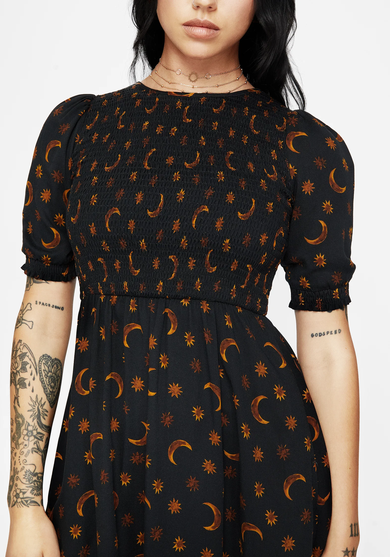 Elura Celestial Print Mini Dress - Image 2