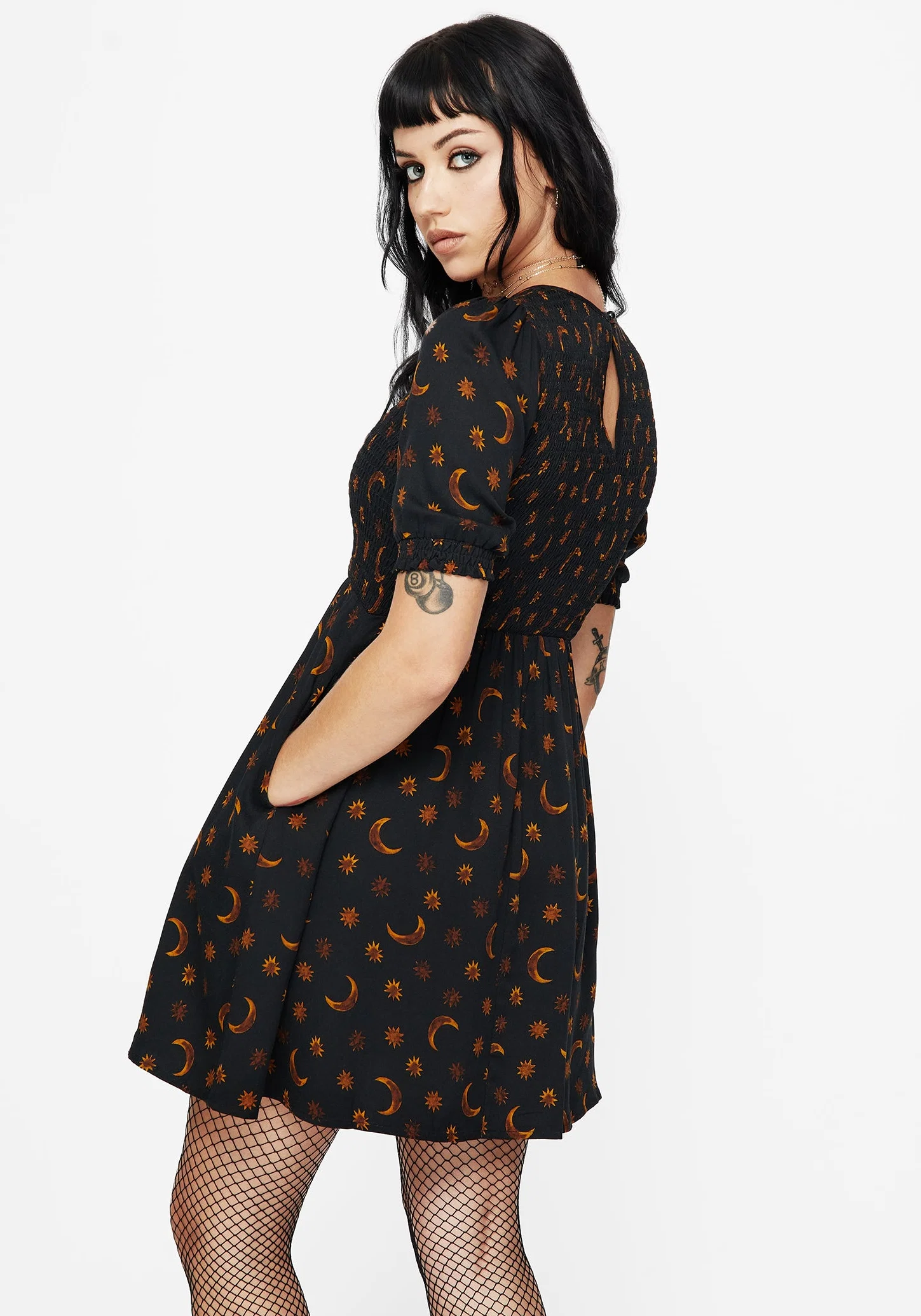 Elura Celestial Print Mini Dress - Image 3