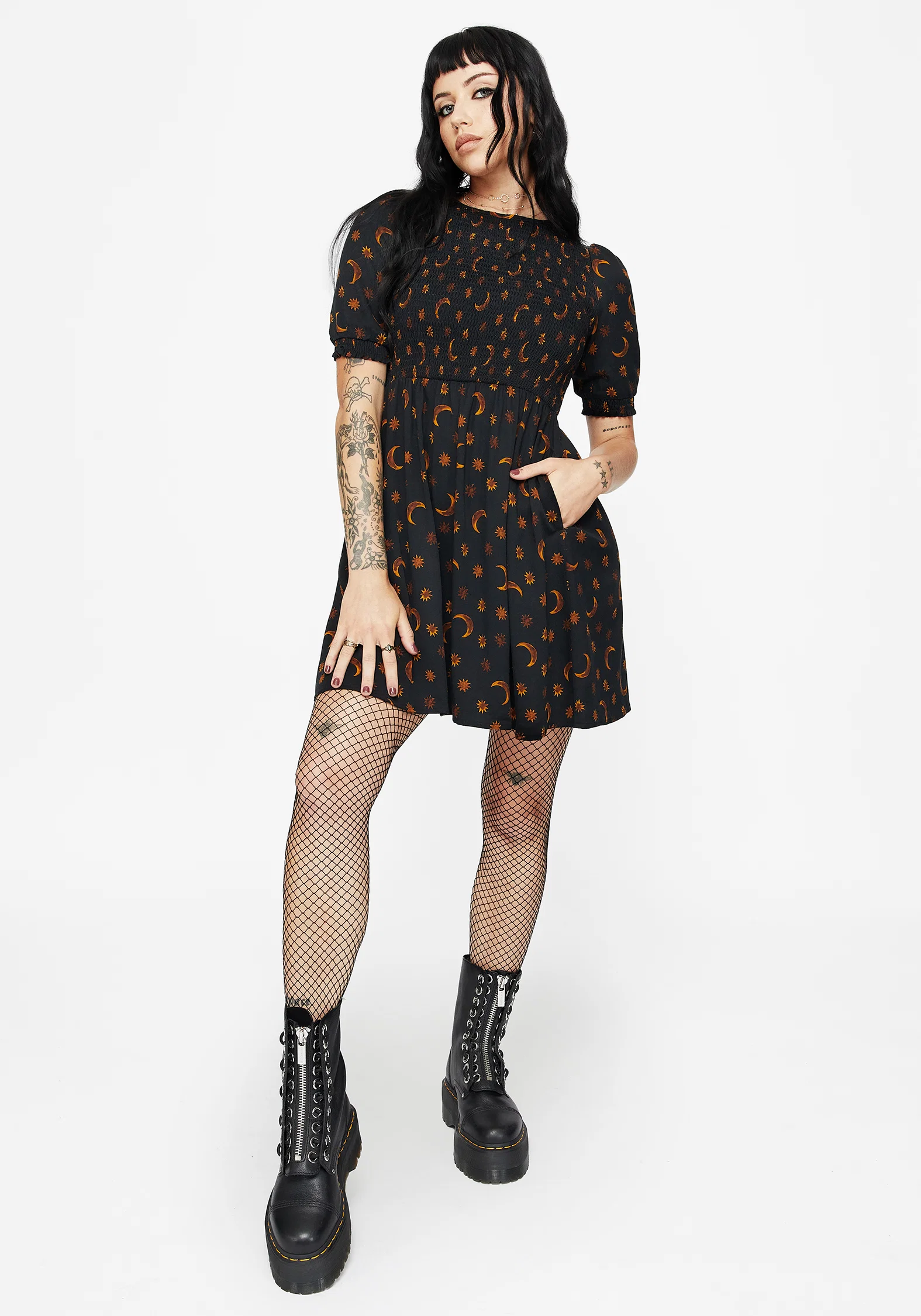Elura Celestial Print Mini Dress - Image 4