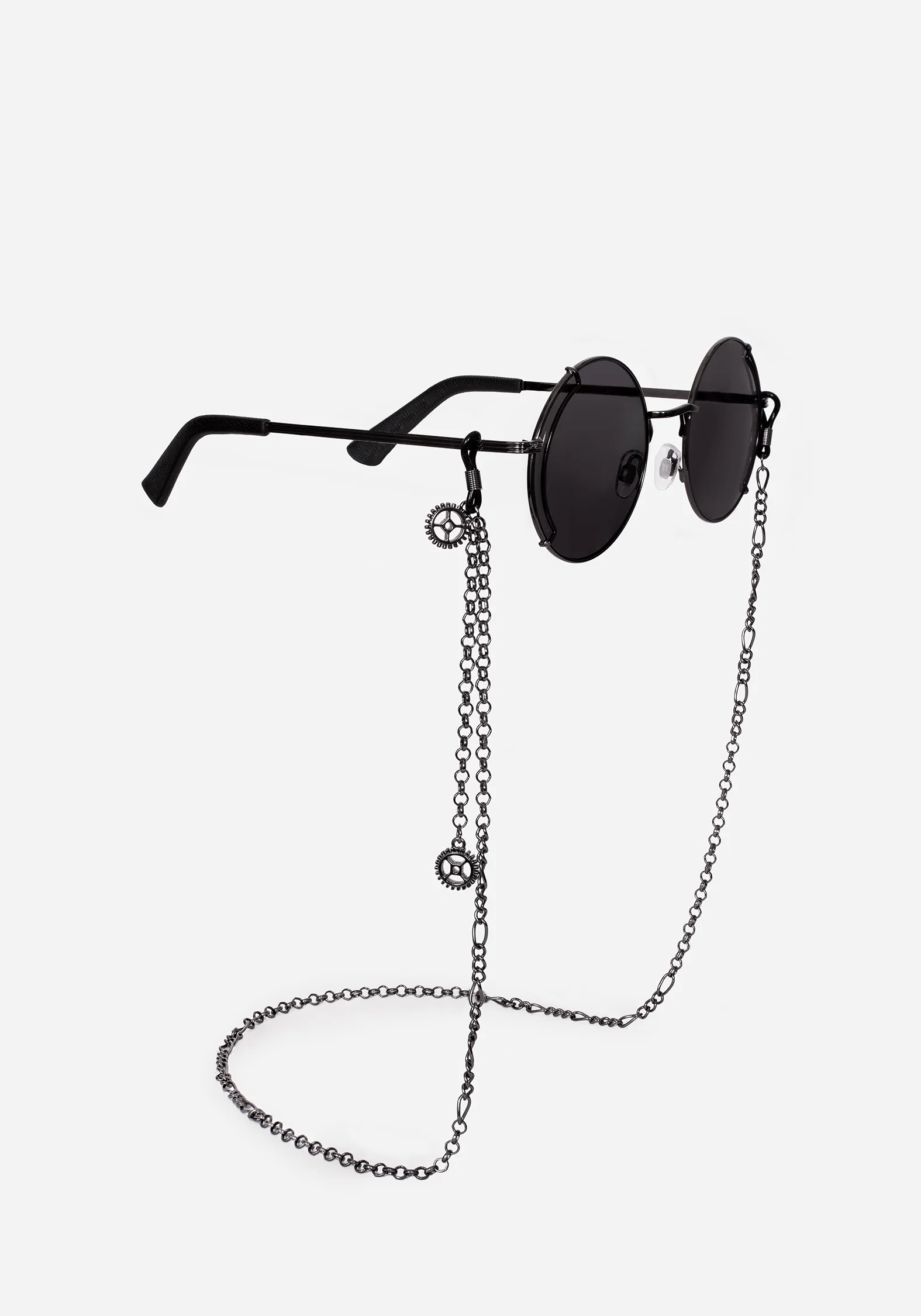 Emilie Round Sunglasses with Chain - Image 5