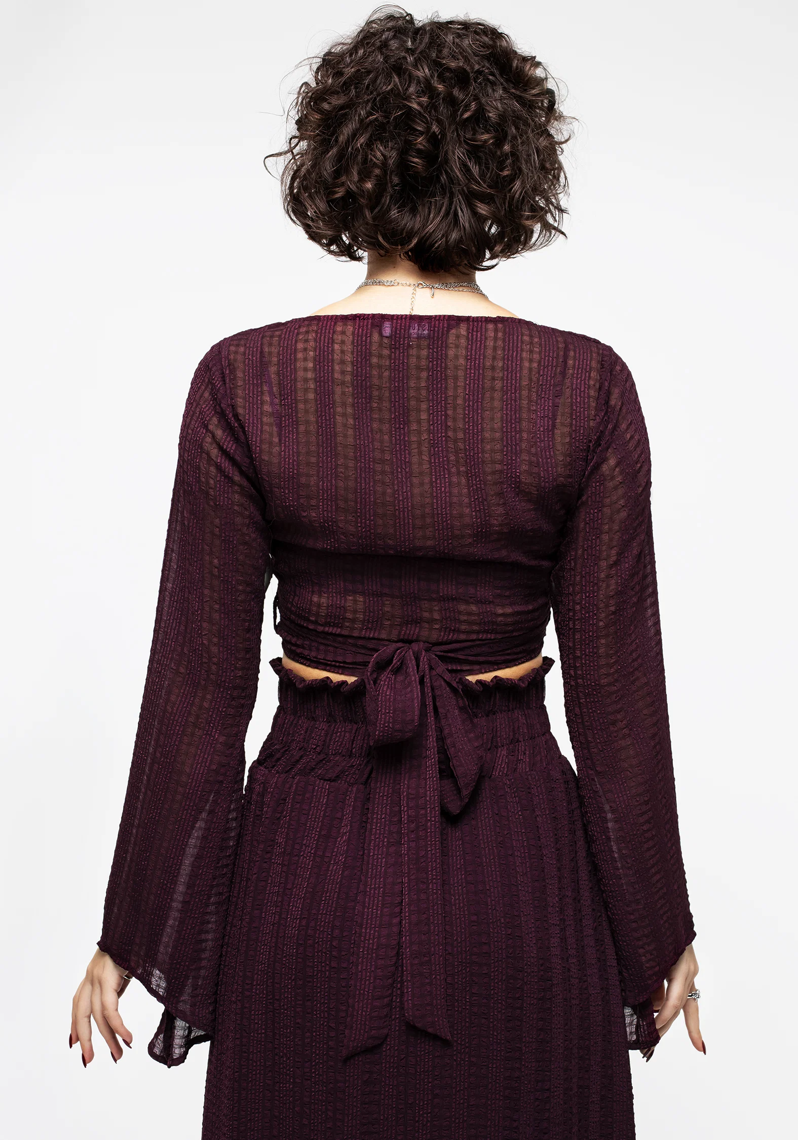 Enola Bell Sleeve Co-ord Wrap Top - Image 5