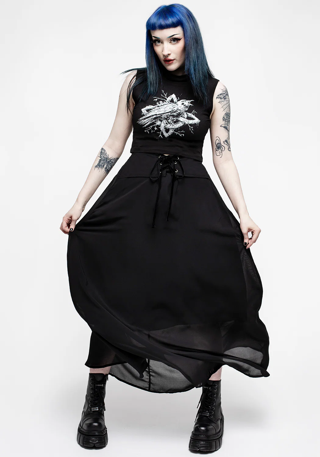 Eris Lace Up Maxi Skirt - Image 3