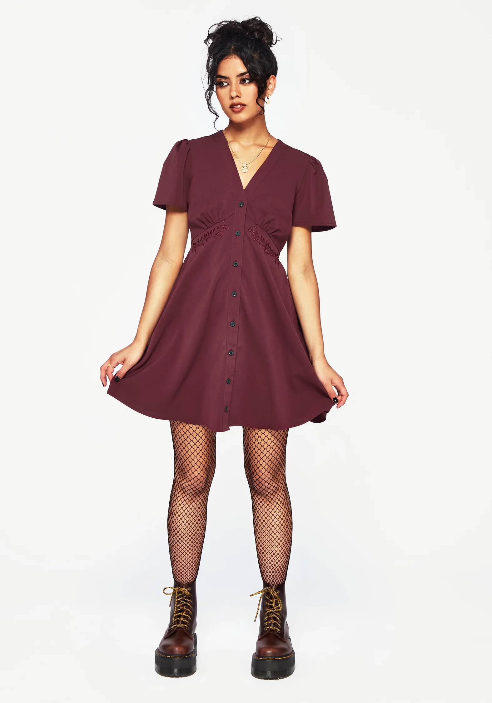 Essence Short Sleeve Mini Dress - Image 5