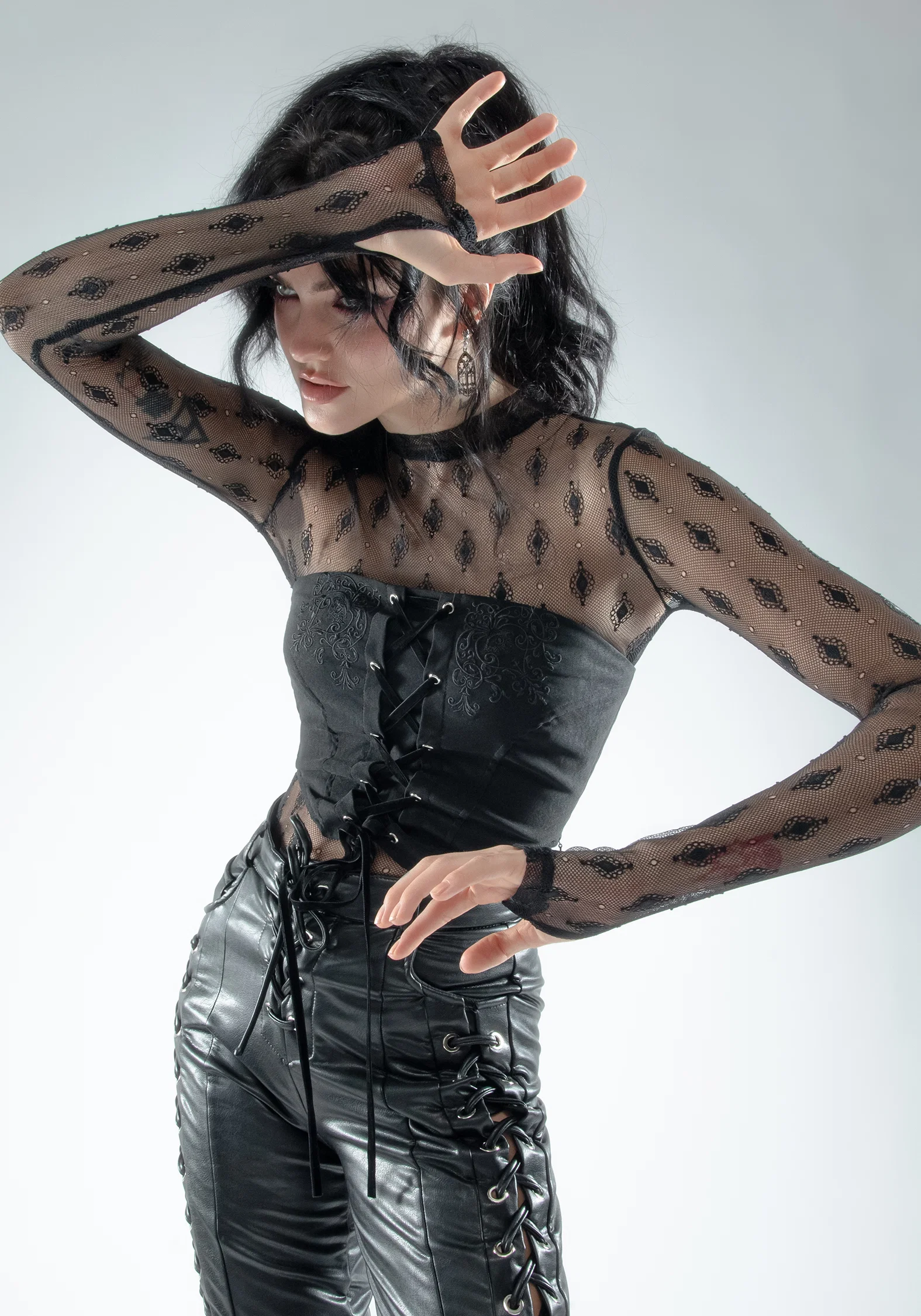 Essendi Long Sleeve Mesh Top - Image 8