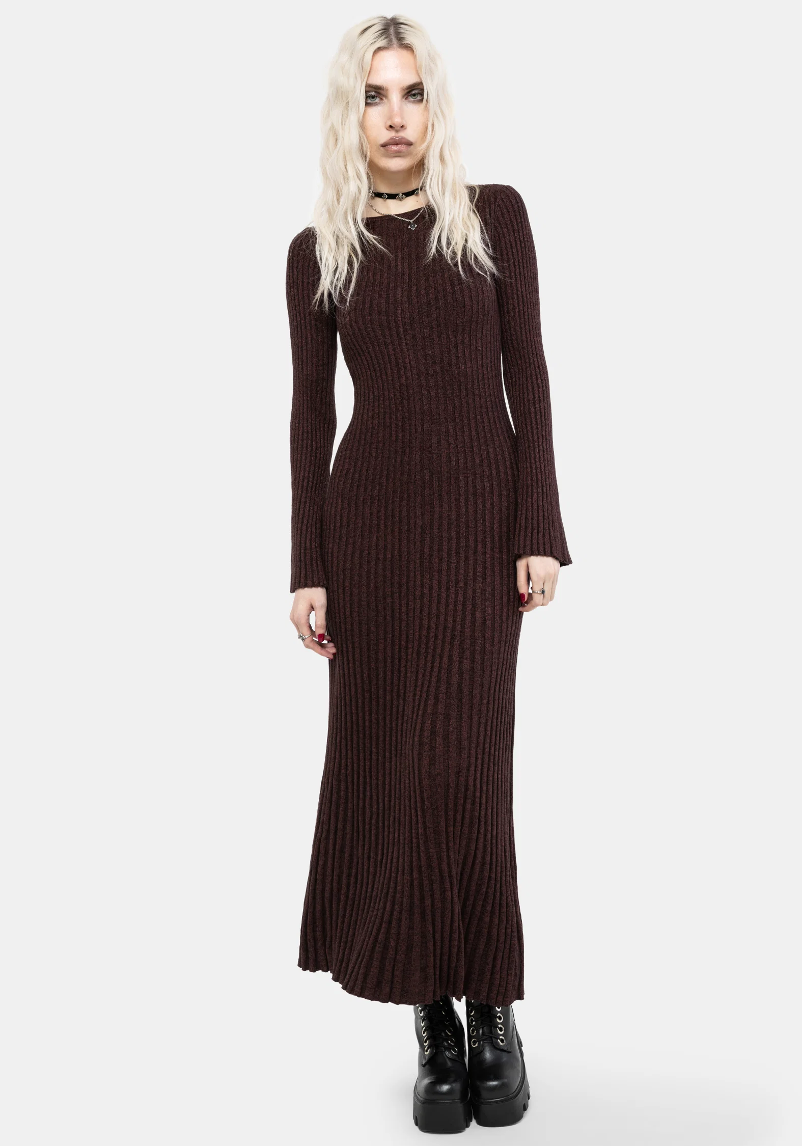 Estella Long Sleeve Knit Maxi Dress - Image 5