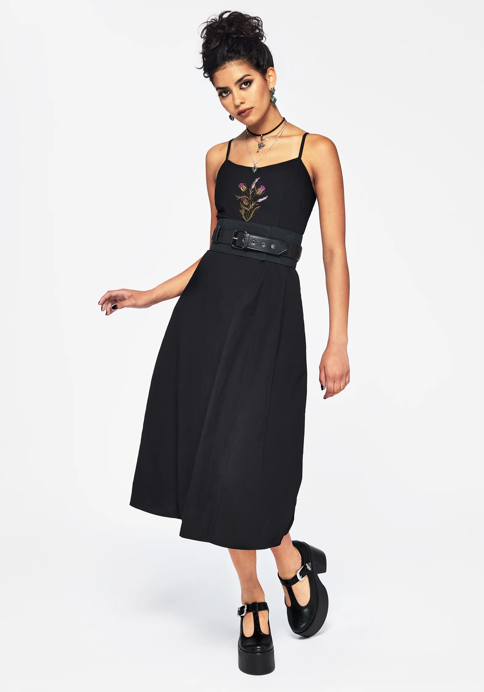 Eugenia Cross Cut Out Detail Faux Suede Waist Belt - Image 7