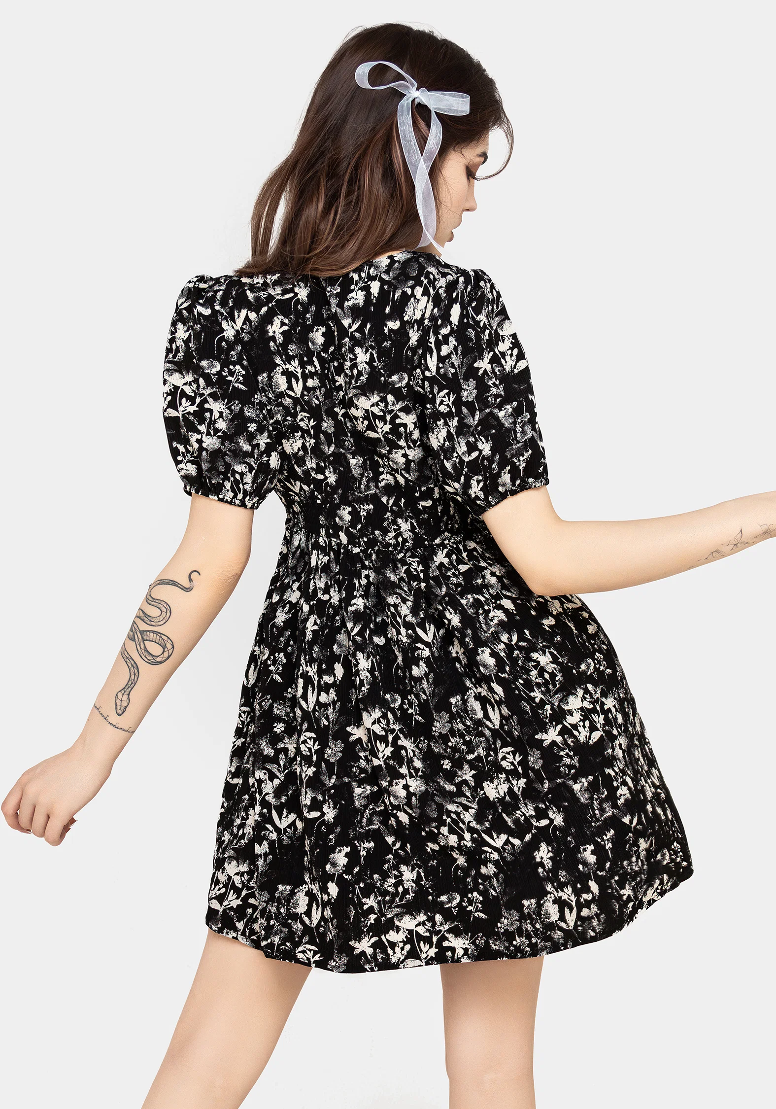 Eulogy Button Front Mini Dress - Image 3