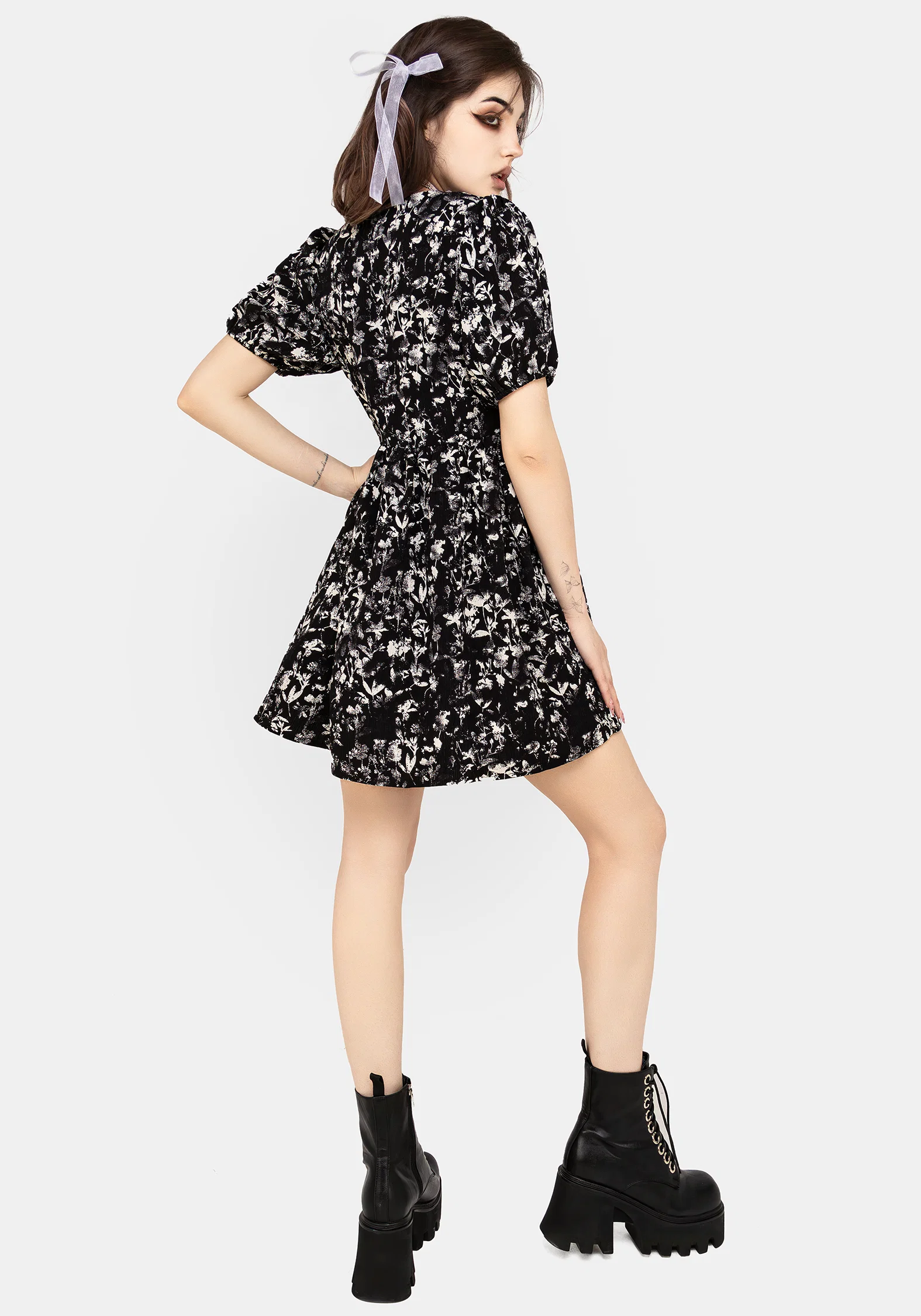 Eulogy Button Front Mini Dress - Image 8