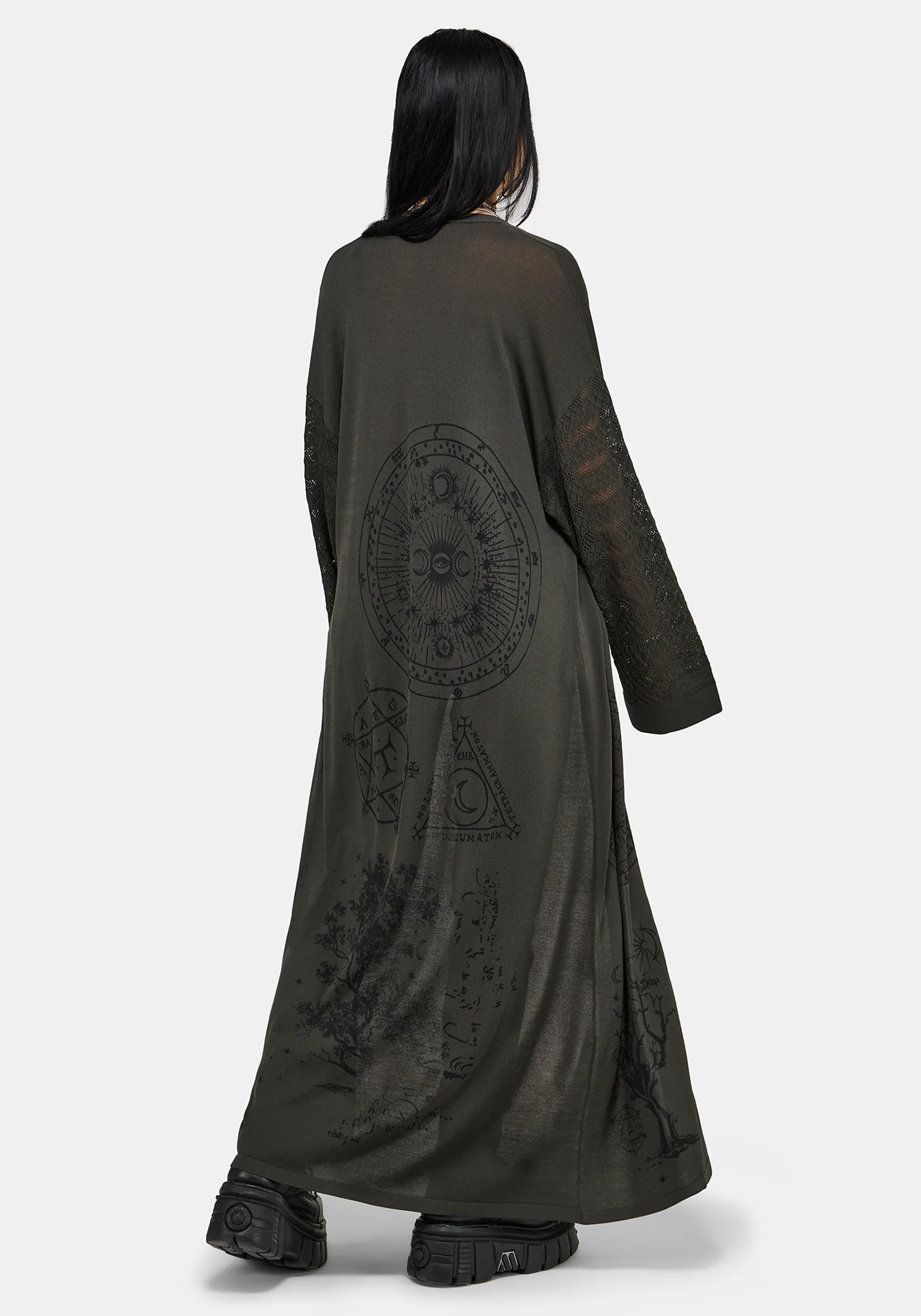 Evander Cosmic Astrology Lightweight Longline Cardigan - Image 2