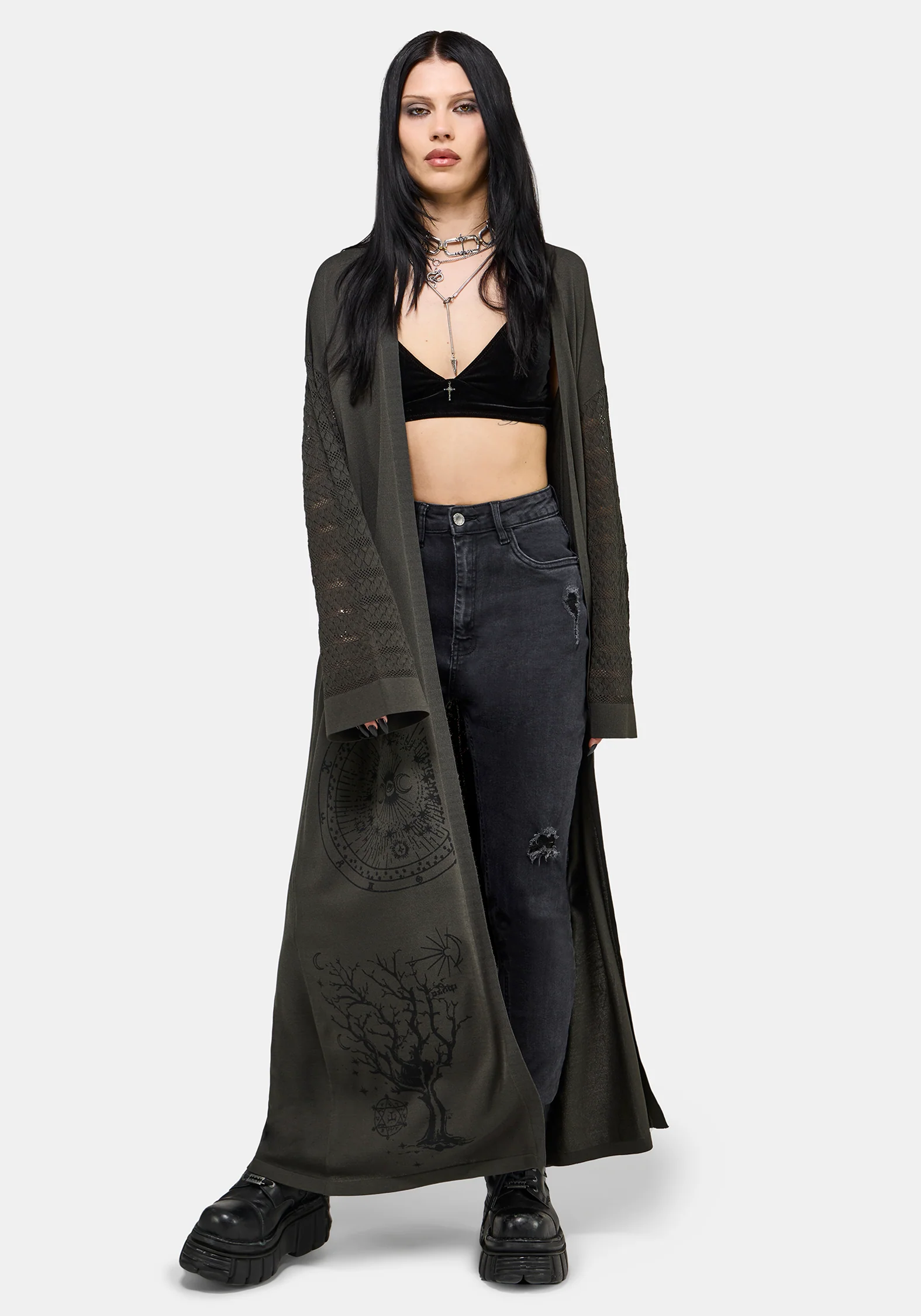 Evander Cosmic Astrology Lightweight Longline Cardigan - Image 6