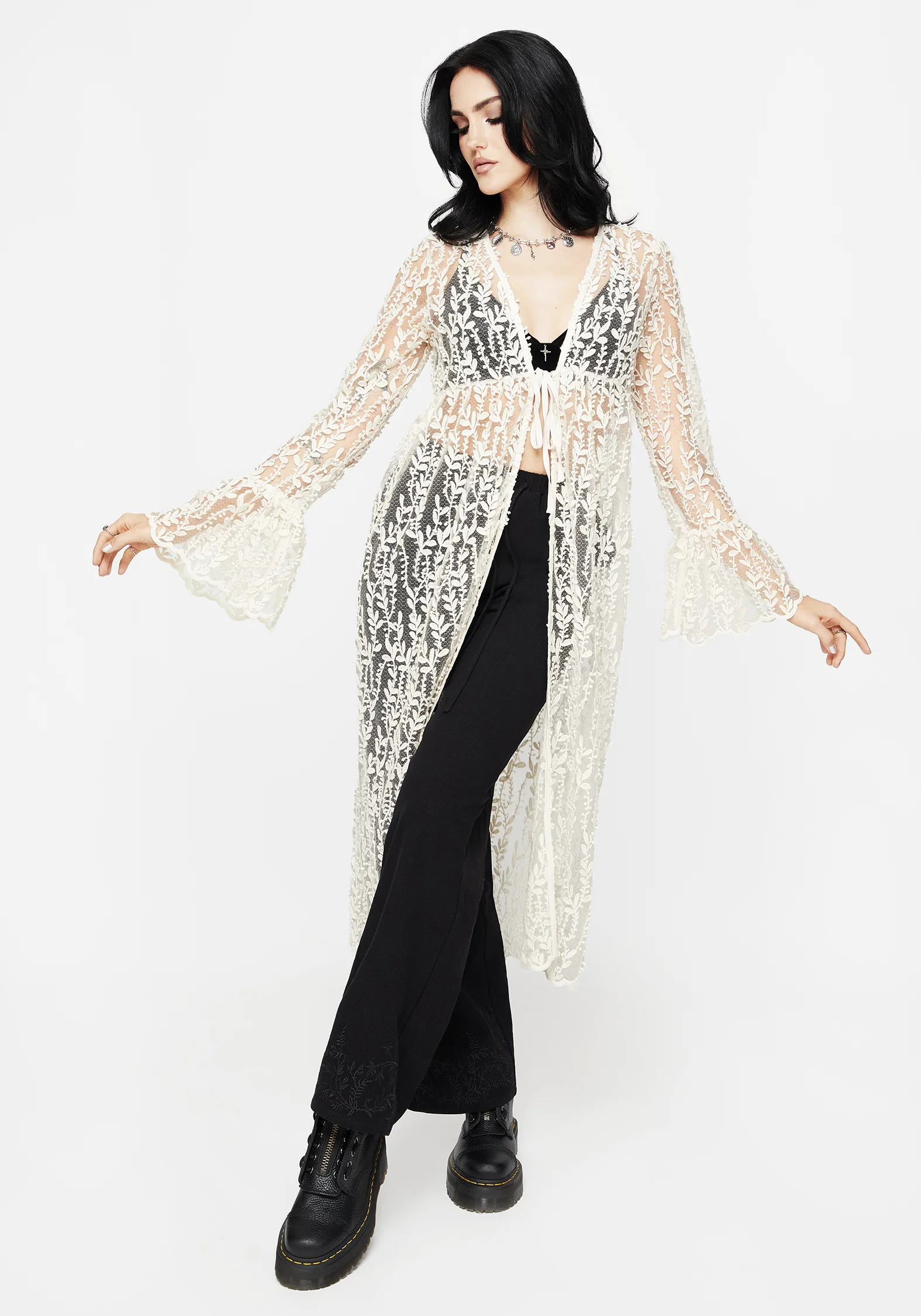 Evangeline Lace Kimono - Image 5
