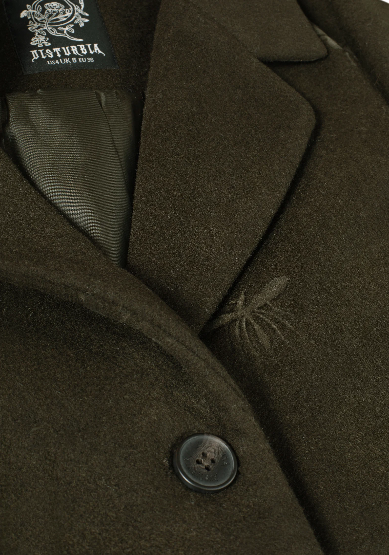Evelyn Wool-Blend Bug Embossed Longline Coat - Image 8