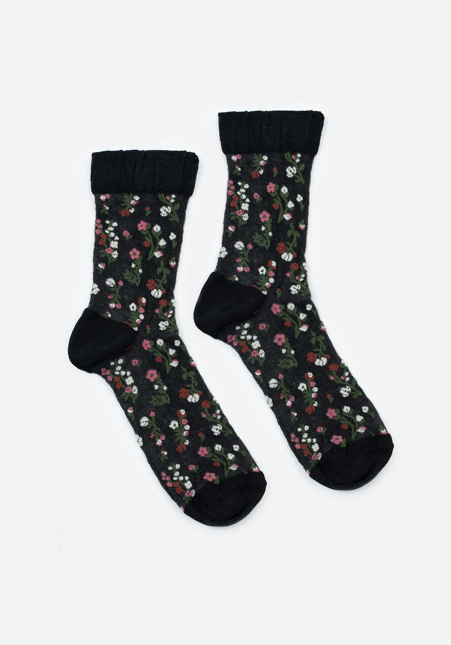 Everblooming Floral Mesh Socks - Image 3