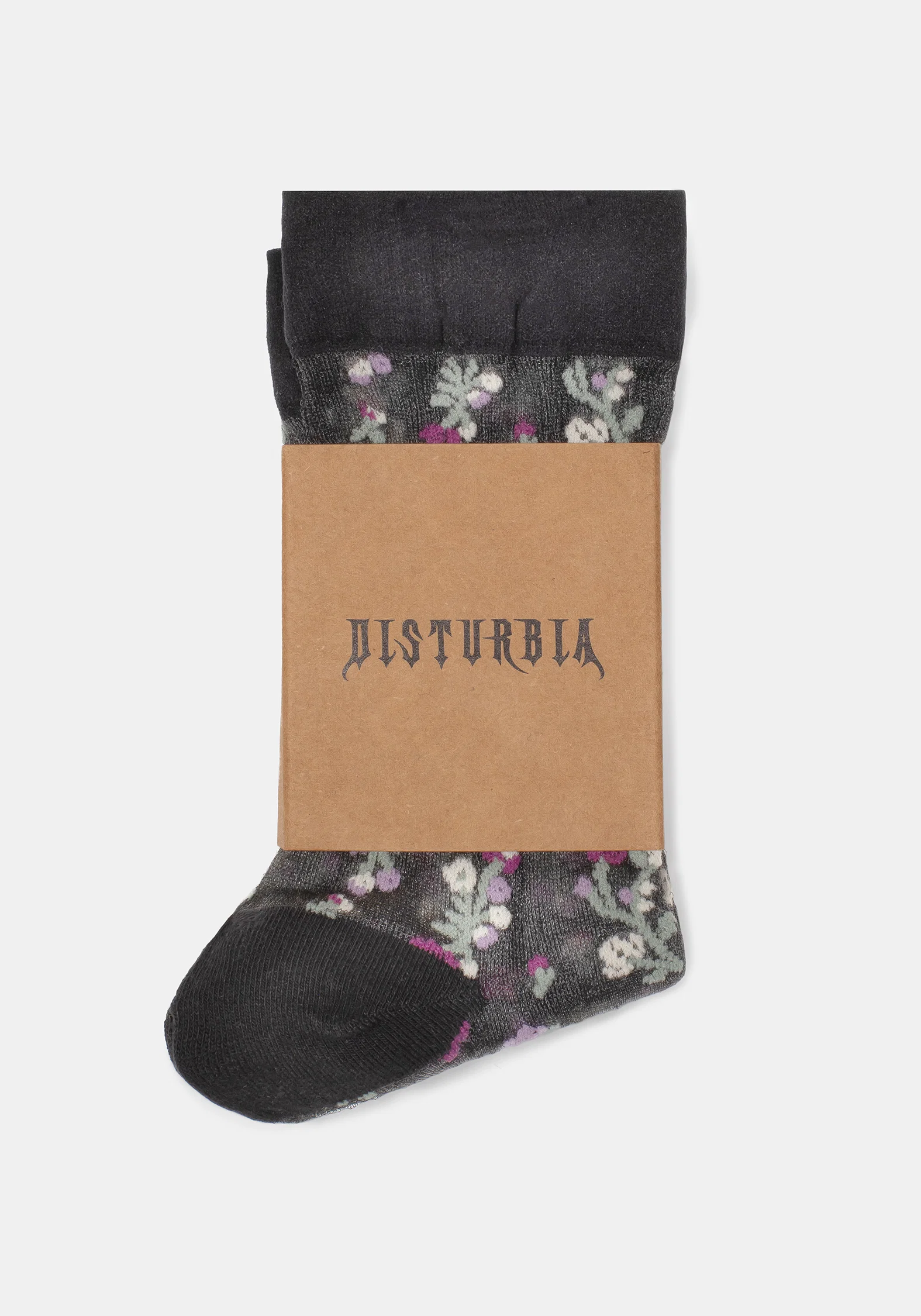 Everblooming Floral Mesh Socks - Purple - Image 5