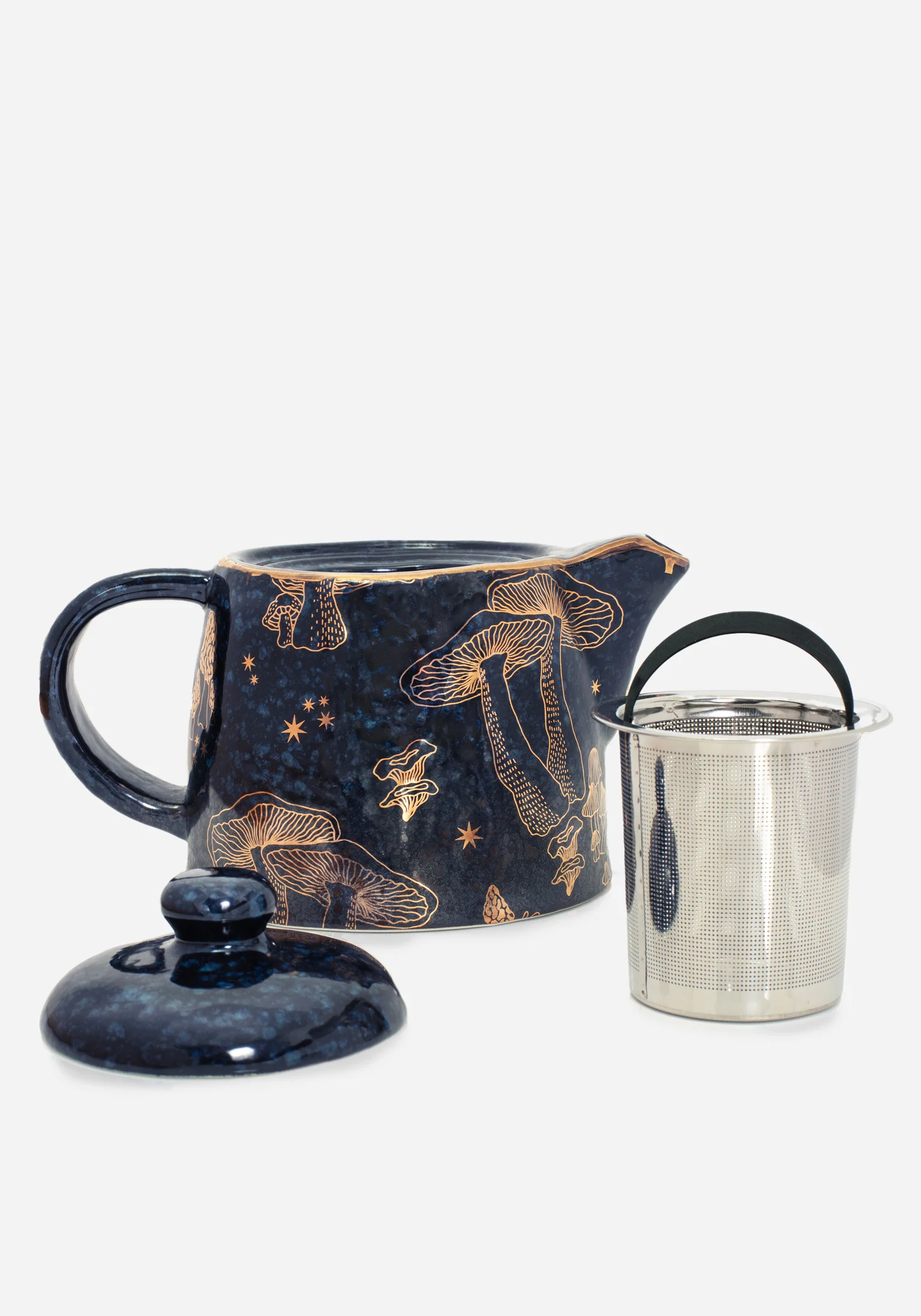 Faefire Foiled Mushroom Print Teapot - Image 3