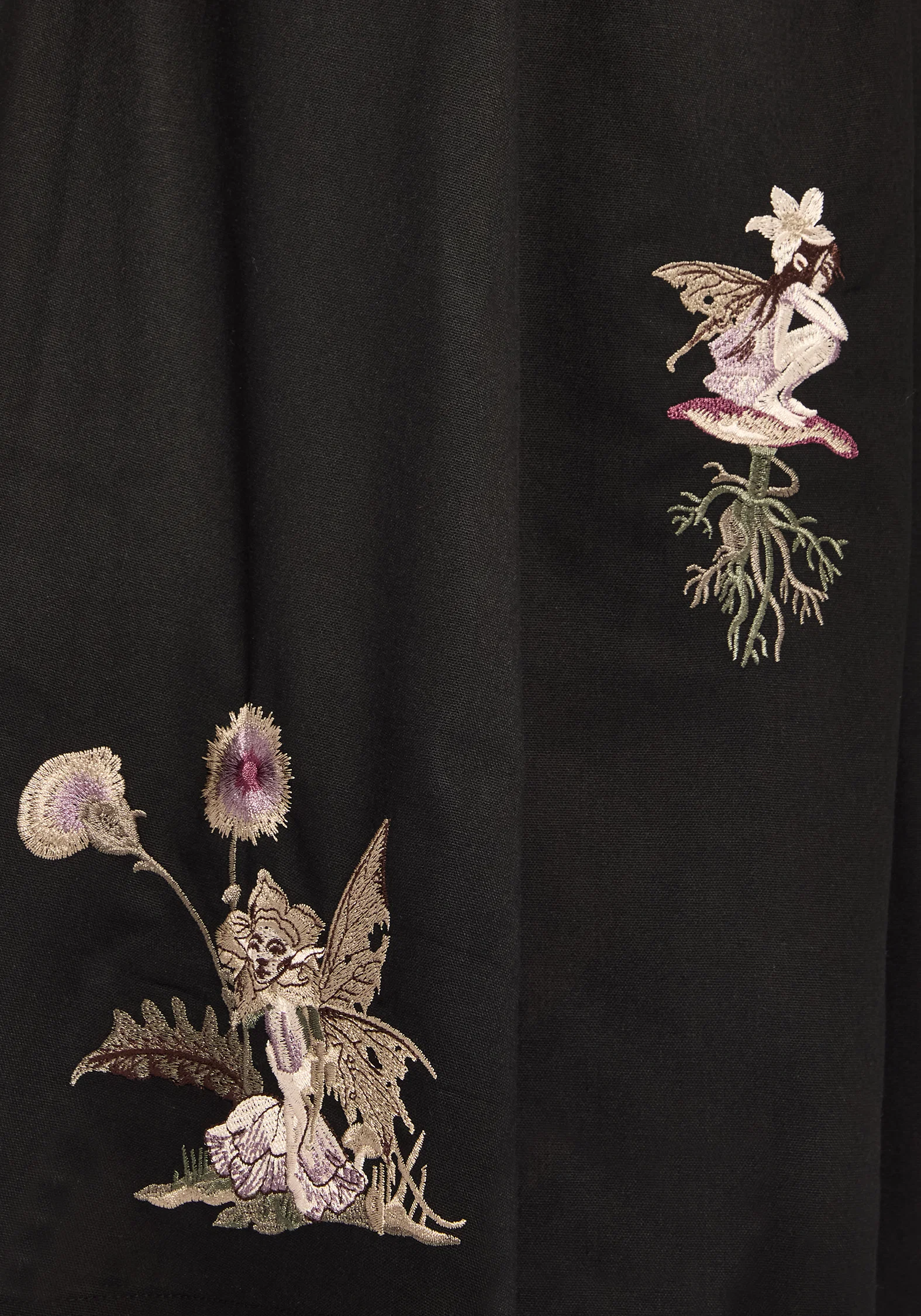 Faela Fairy Embroidered Tie Waist Paperbag Midi Skirt - Image 5