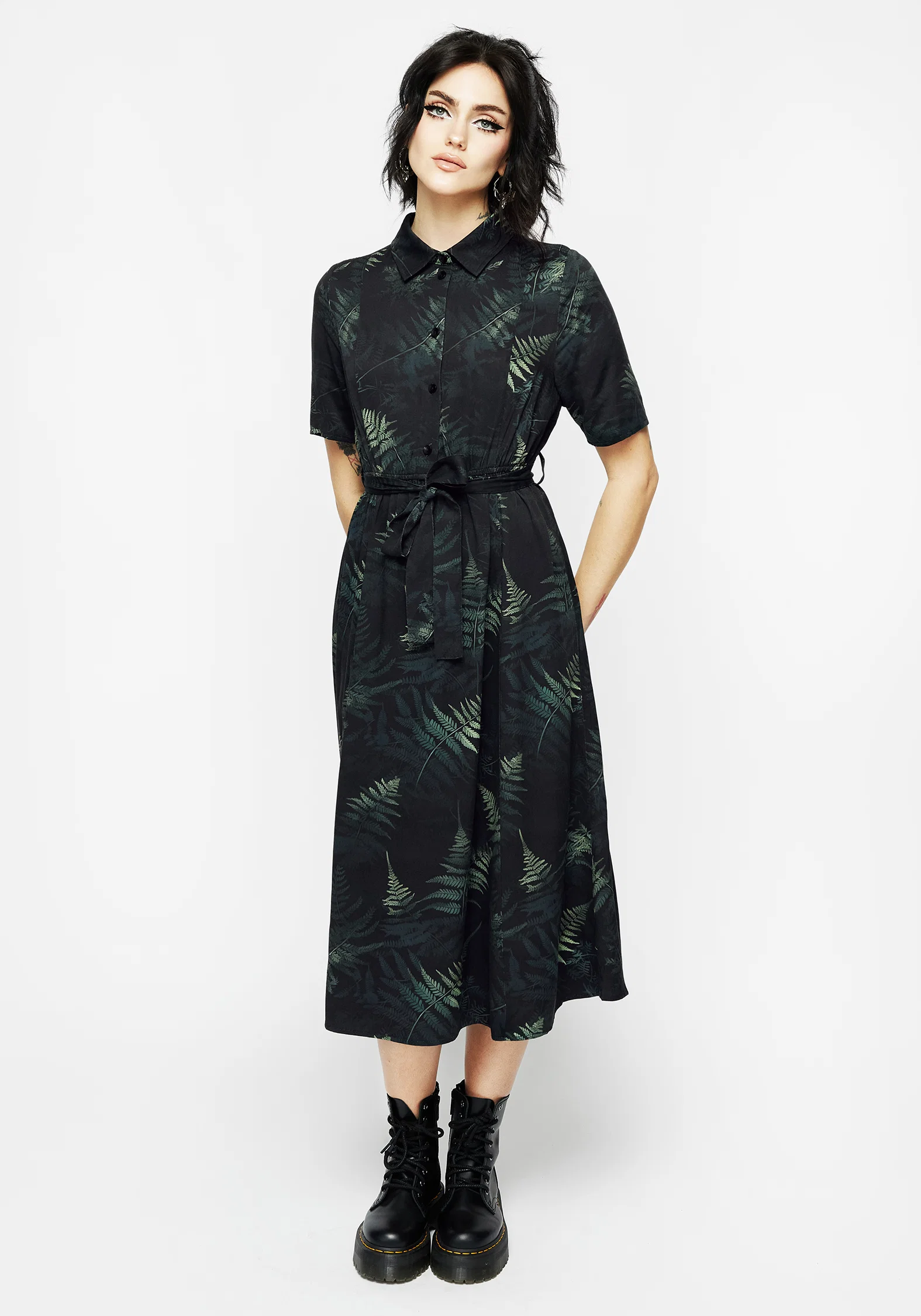 Fernery Midi Shirt Dress - Image 4