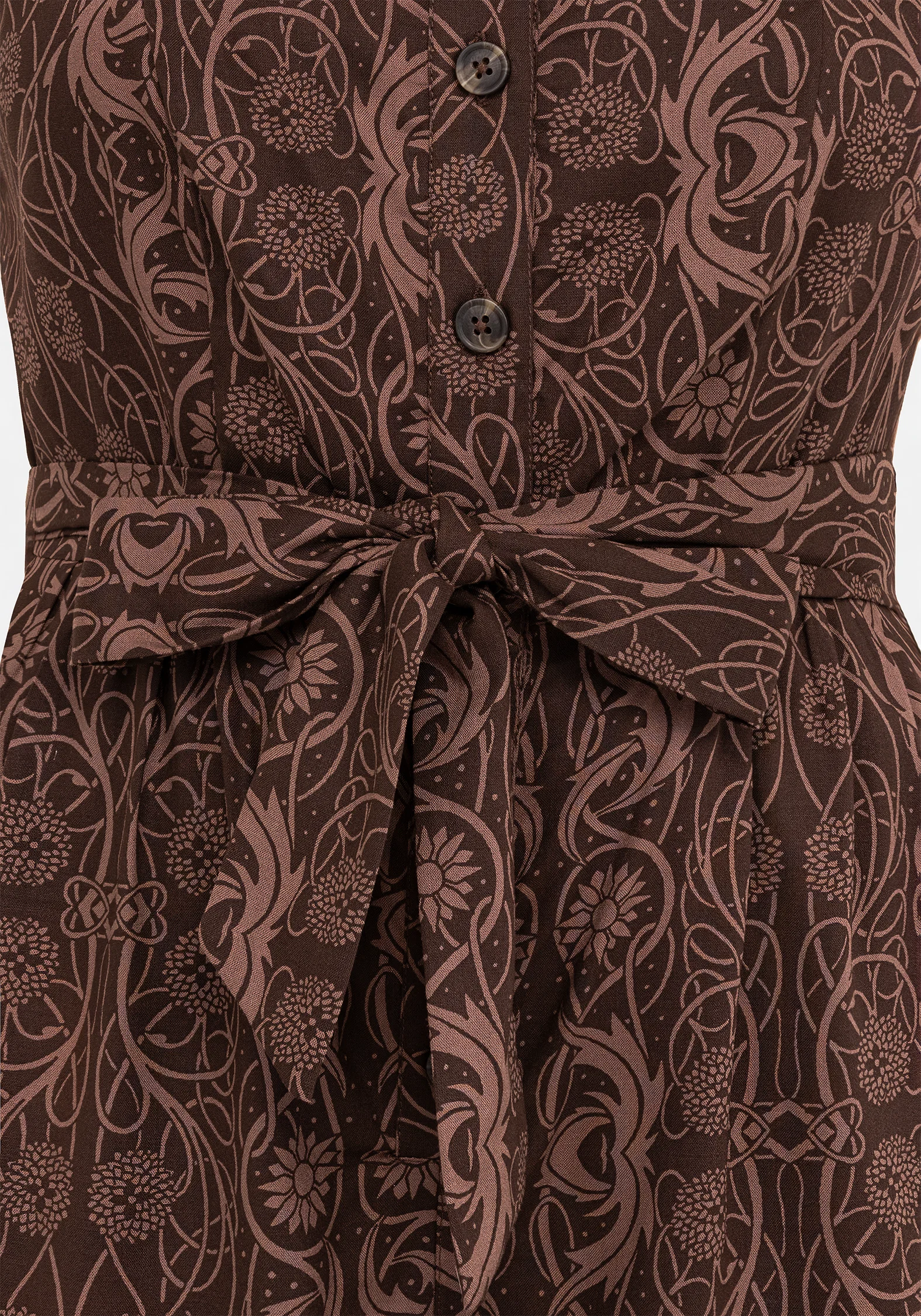 Fianna Wide Leg Jumpsuit - Brown - Image 2