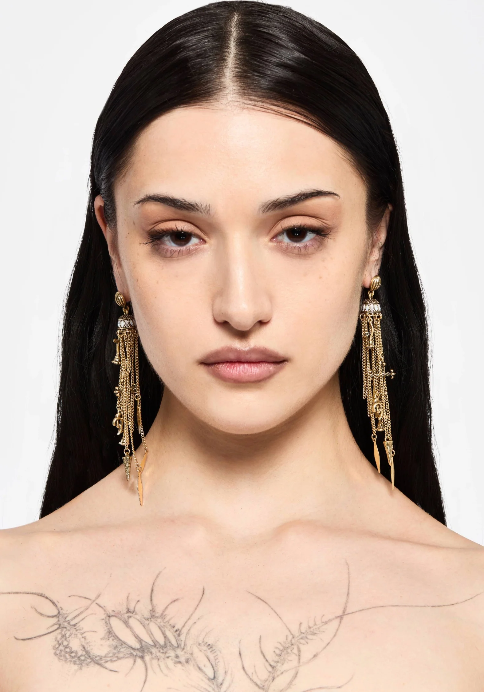 Flaren Charm Drop Earrings - Gold - Image 3