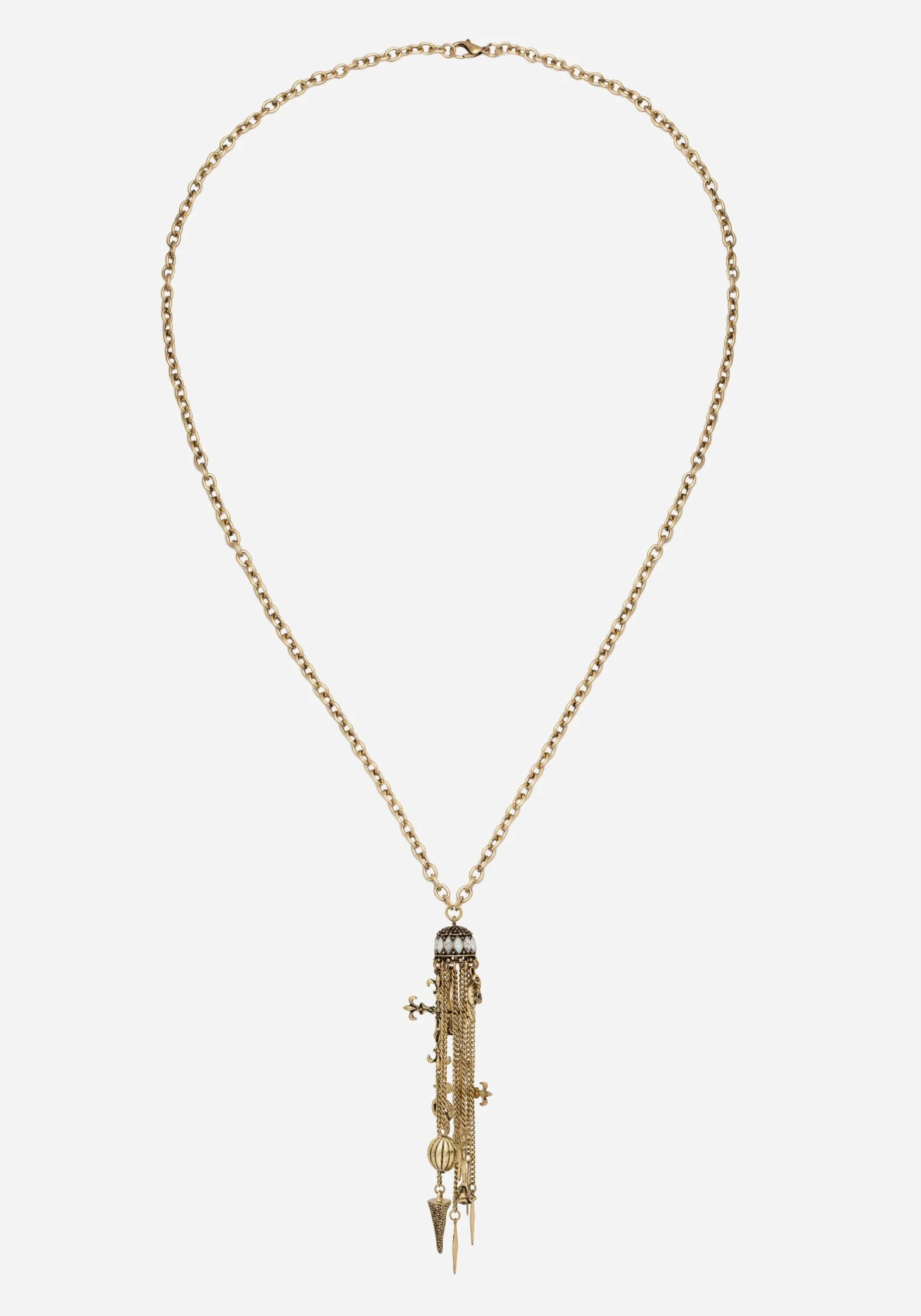 Flaren Charm Drop Necklace - Gold - Image 7
